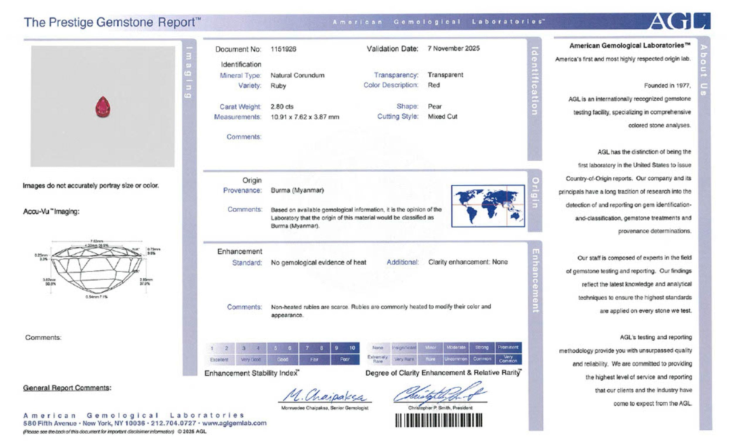 Mauboussin No Heat Burma Ruby Diamond Platinum Vintage Floral Burst Brooch