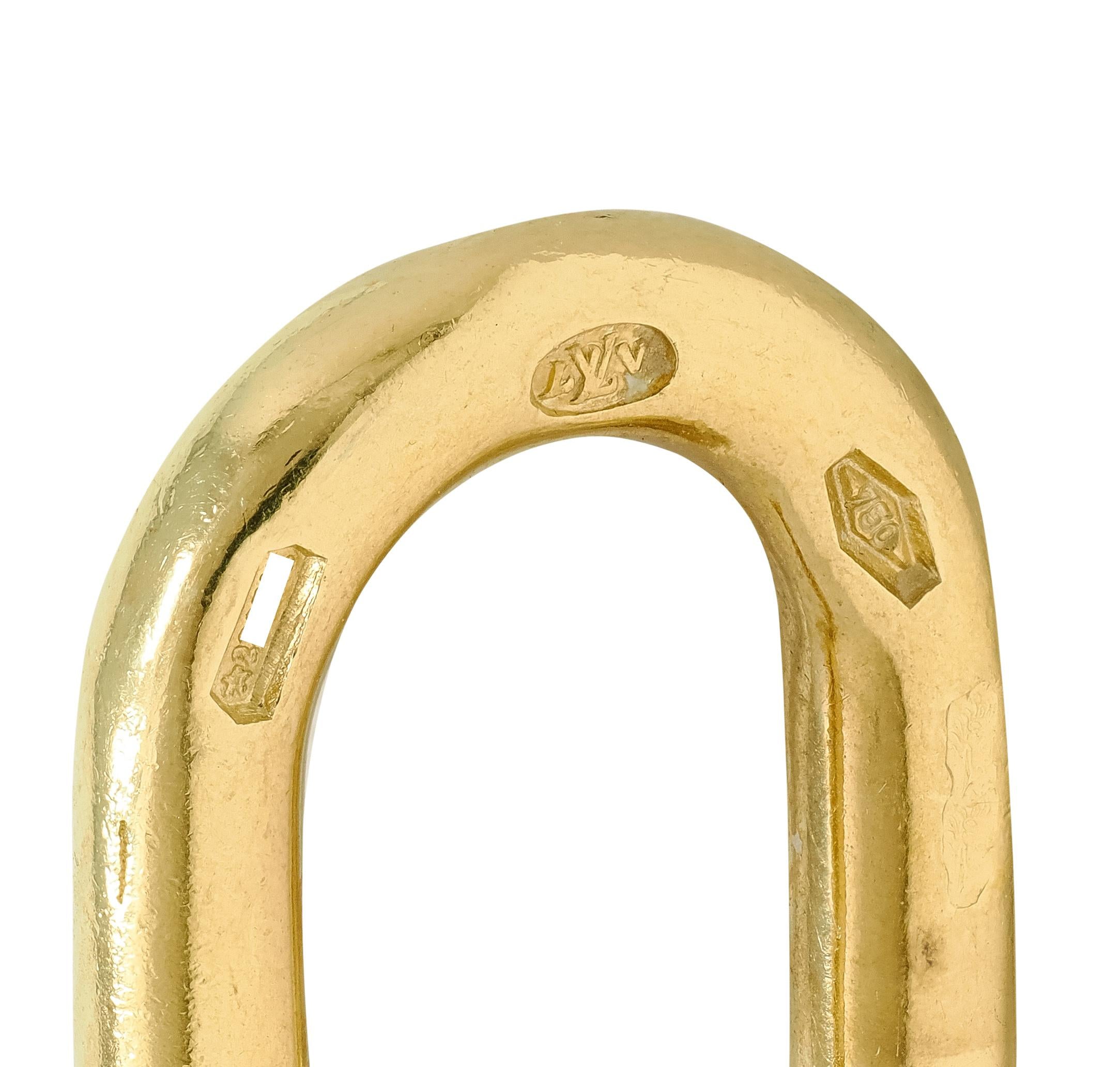 Louis Vuitton Paris Contemporary 18 Karat Yellow Gold Lock & Key Link Bracelet
