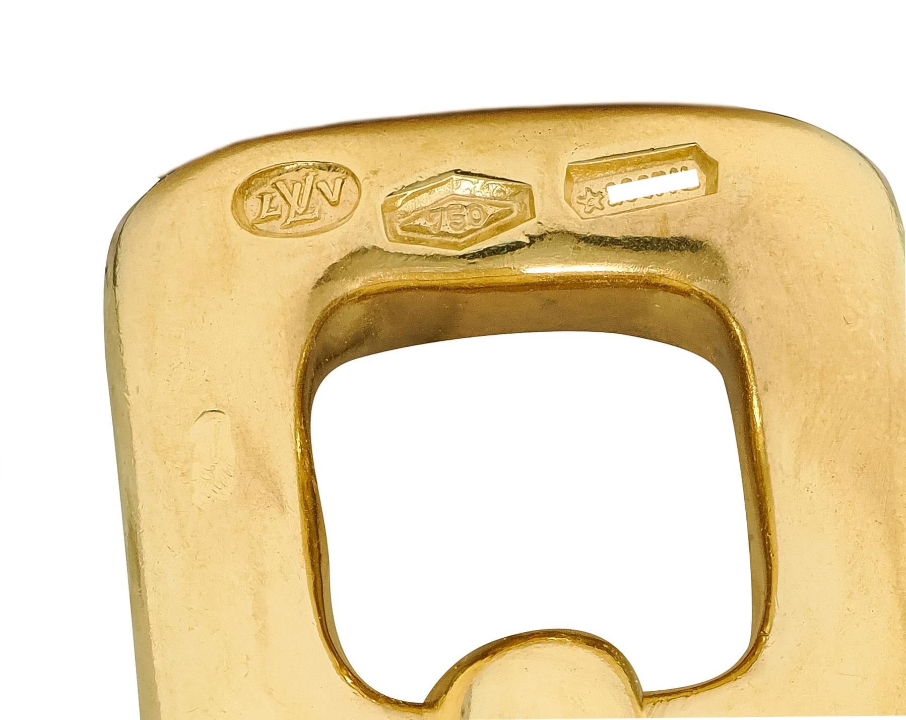 Louis Vuitton Paris Contemporary 18 Karat Yellow Gold Lock & Key Link Bracelet