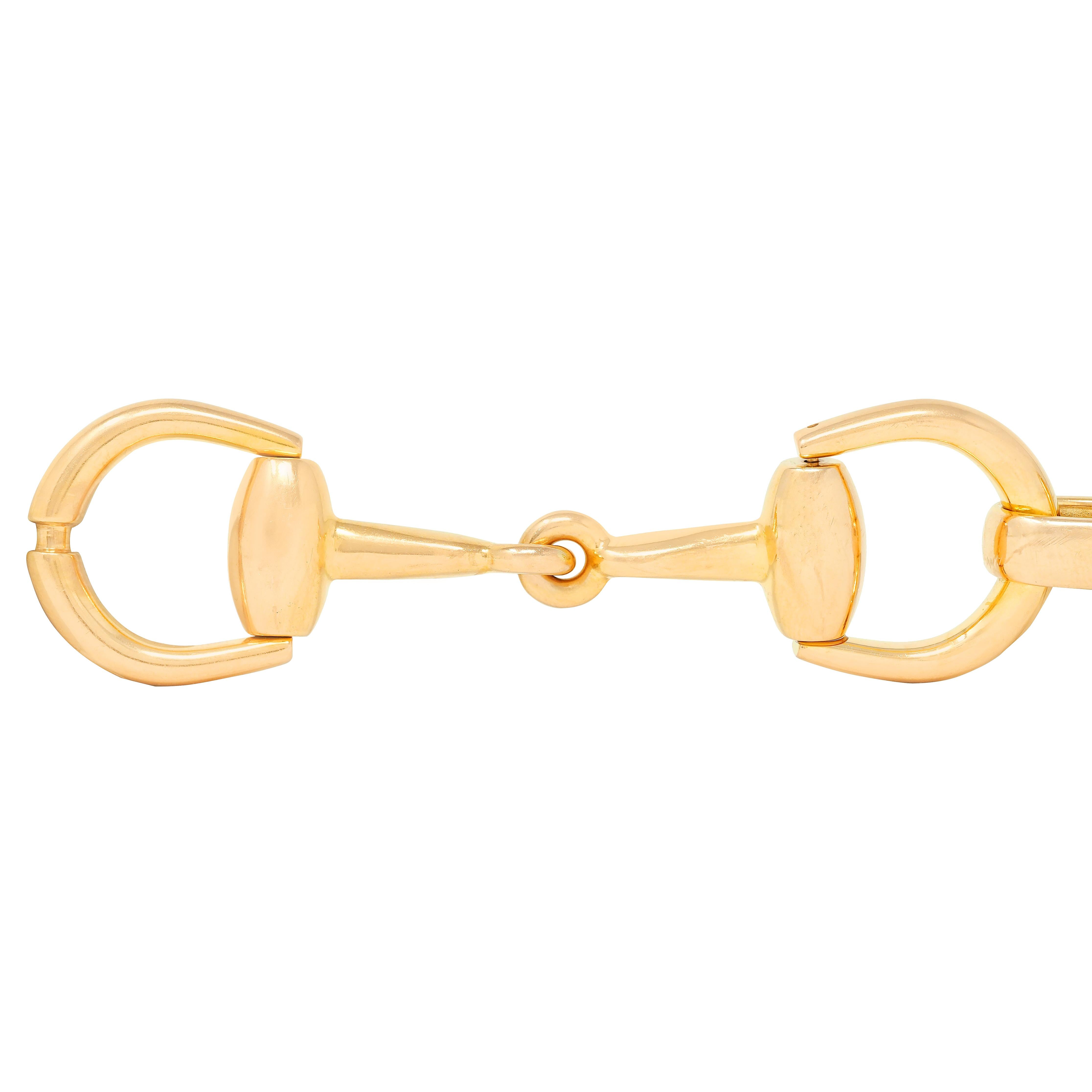 Gucci 18 Karat Yellow Gold Vintage Horsebit Link Bracelet
