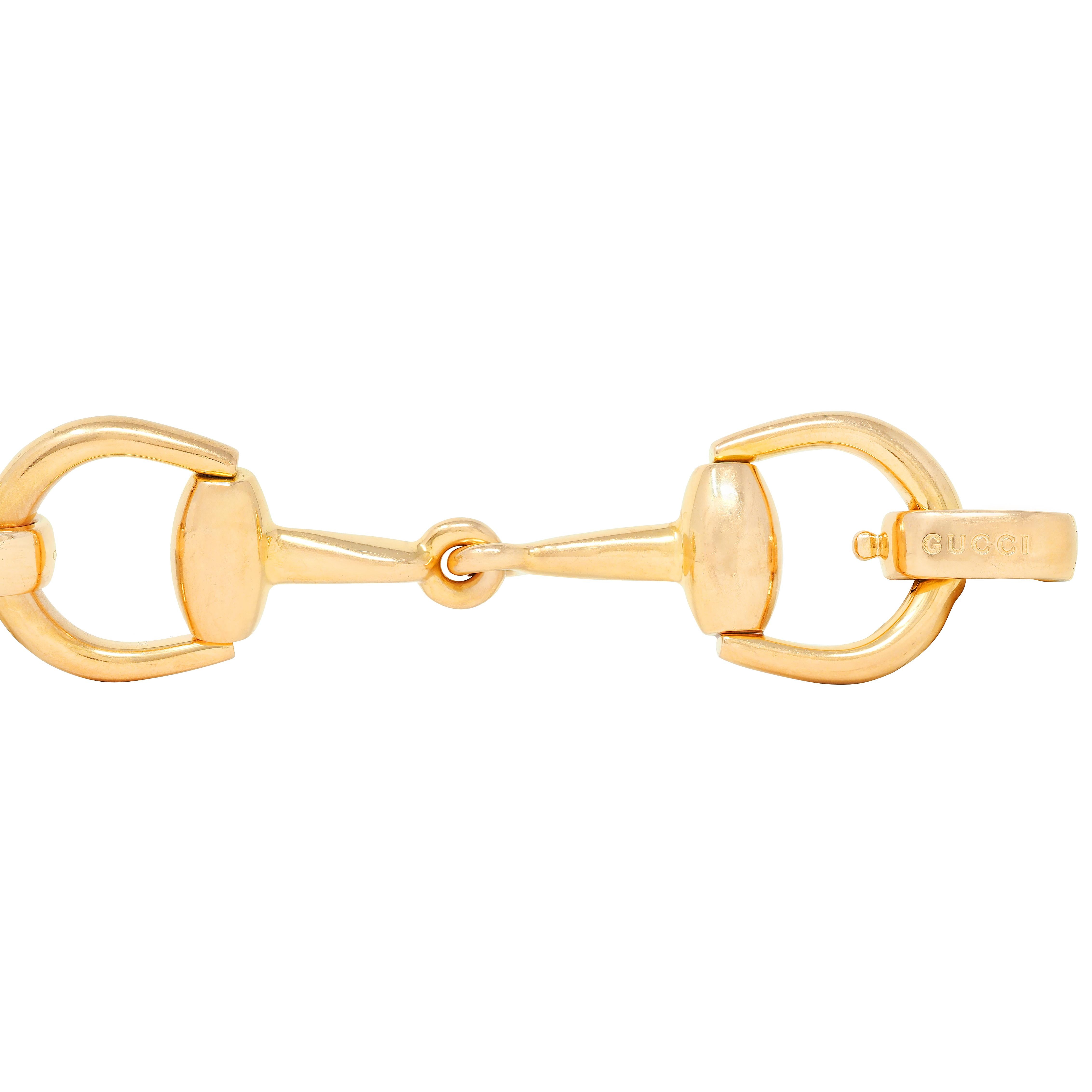 Gucci 18 Karat Yellow Gold Vintage Horsebit Link Bracelet
