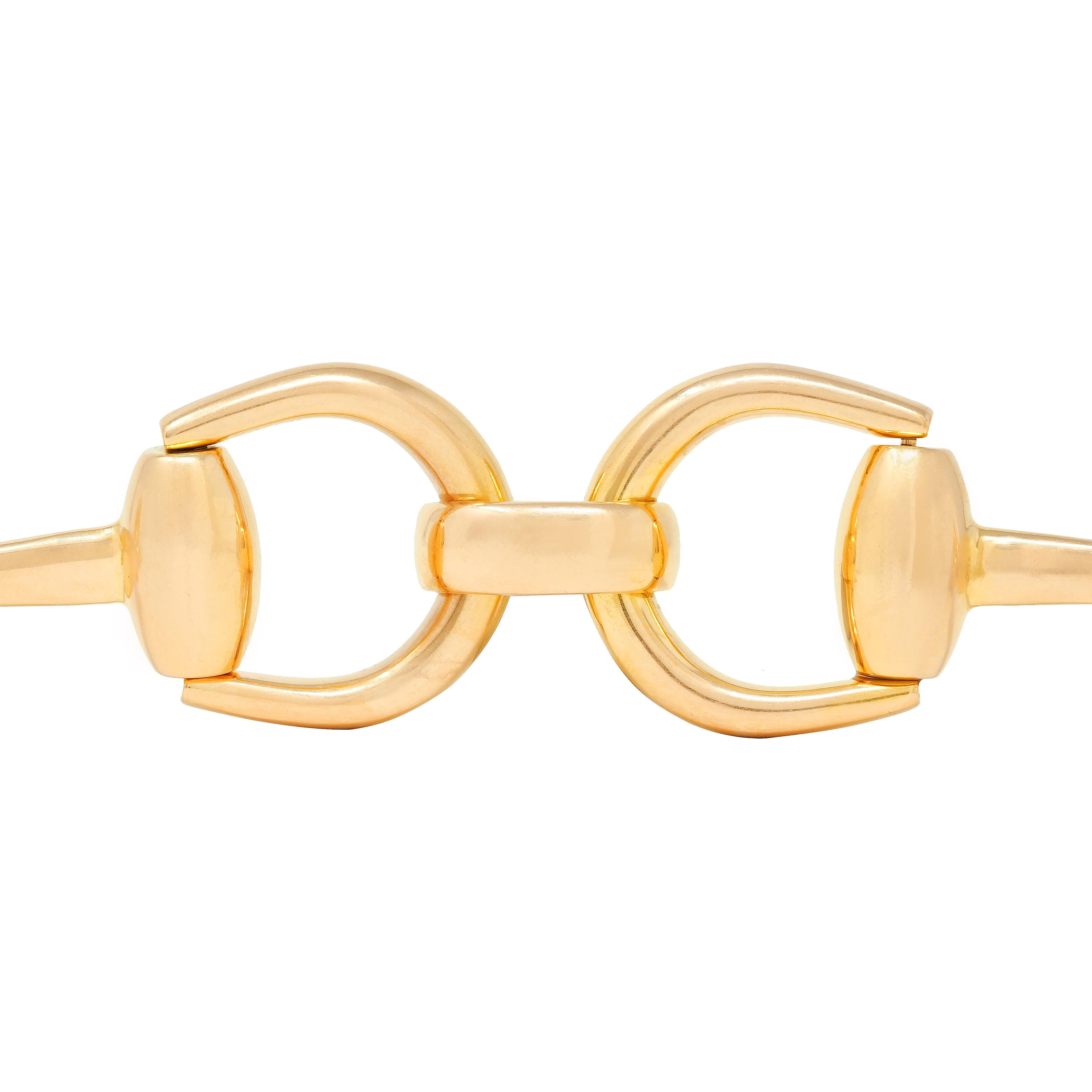 Gucci 18 Karat Yellow Gold Vintage Horsebit Link Bracelet