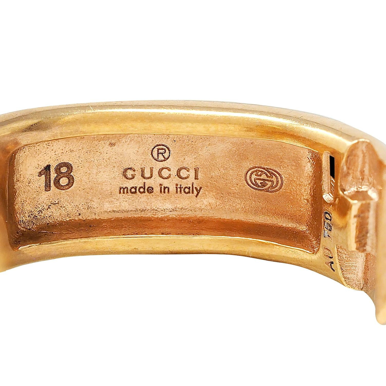 Gucci 18 Karat Yellow Gold Vintage Horsebit Link Bracelet