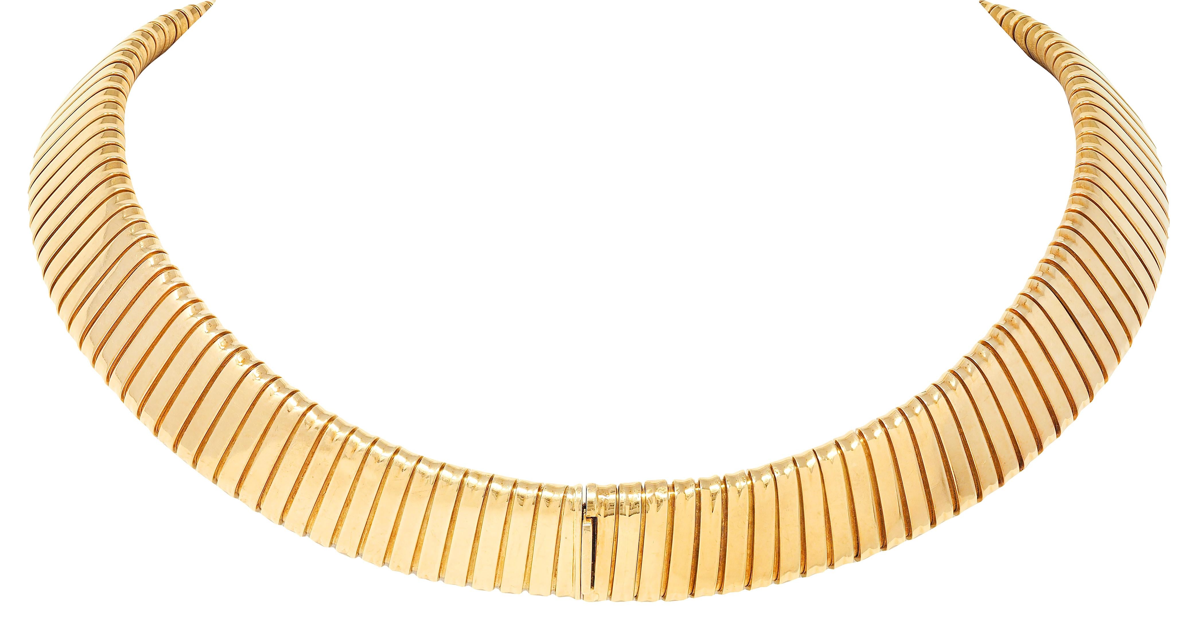 Carlo Weingrill 1980's 18K Gold Vintage Ancient Roman Coin Tubogas Necklace