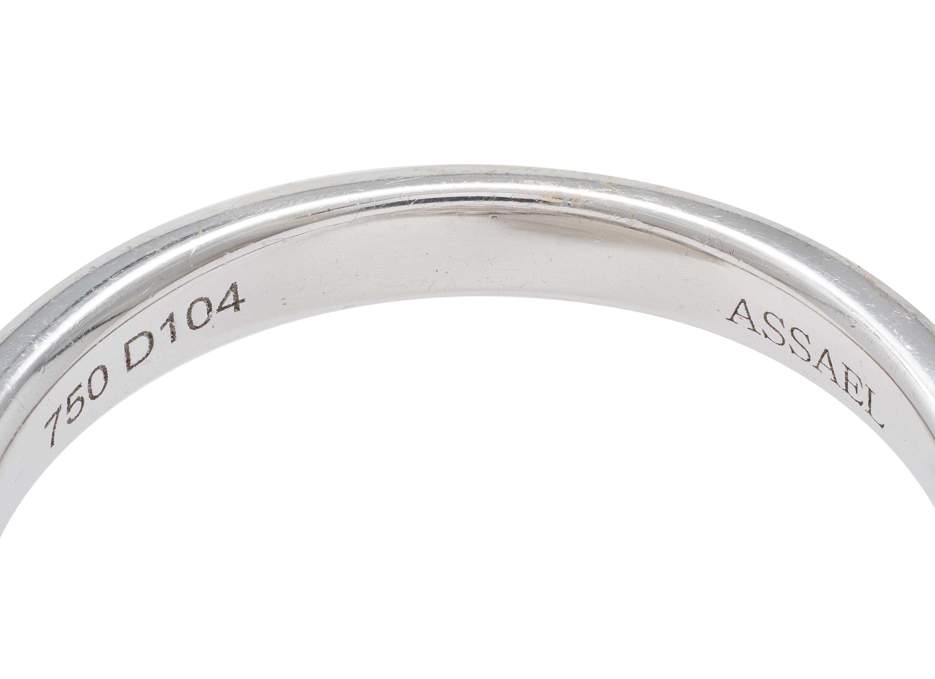 Assael Contemporary 1.04 CTW Diamond South Sea Pearl 18K Gold Halo Ring