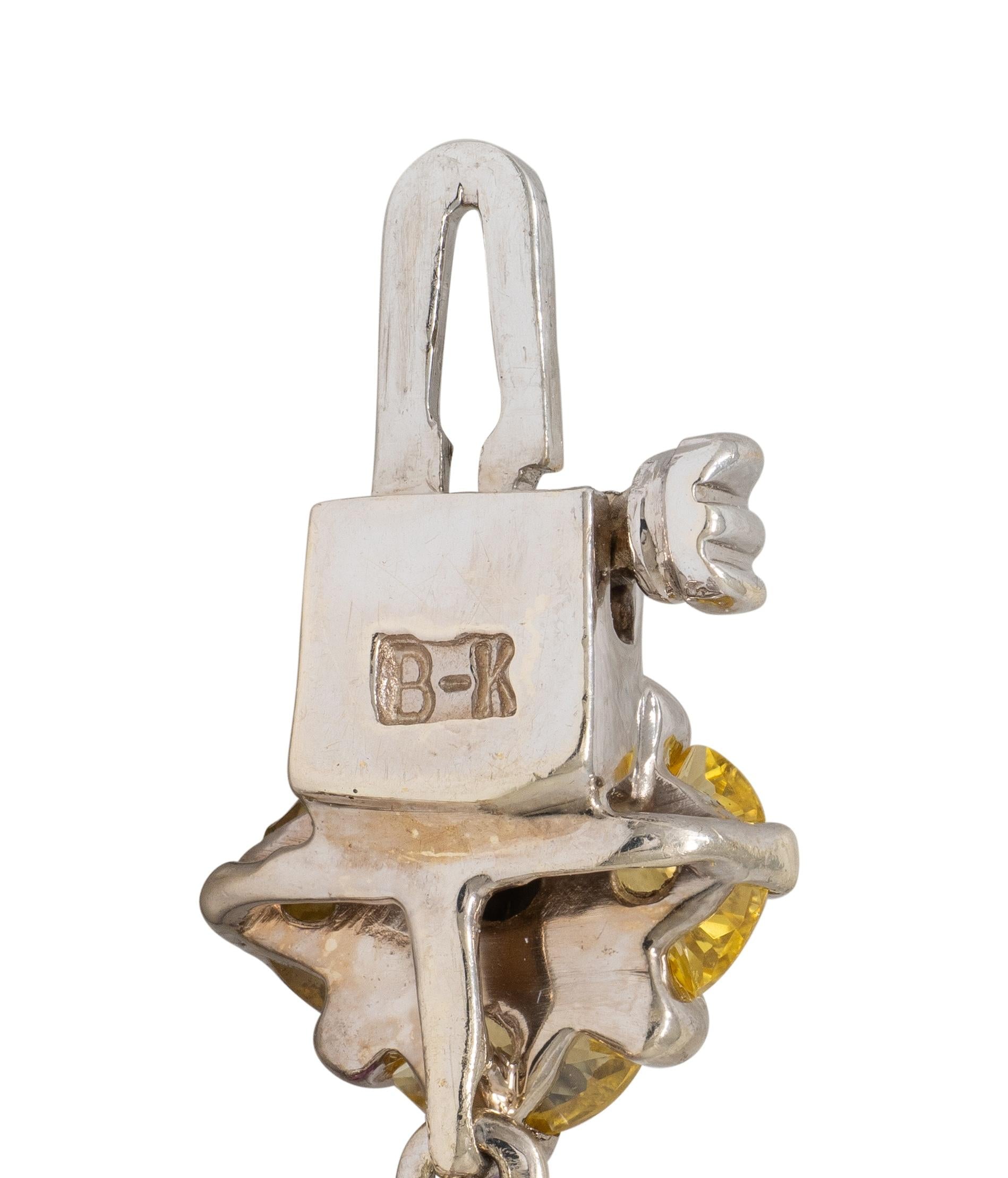 Contemporary 11.02 CTW Party Color Sapphires Diamond 18K Gold Bracelet