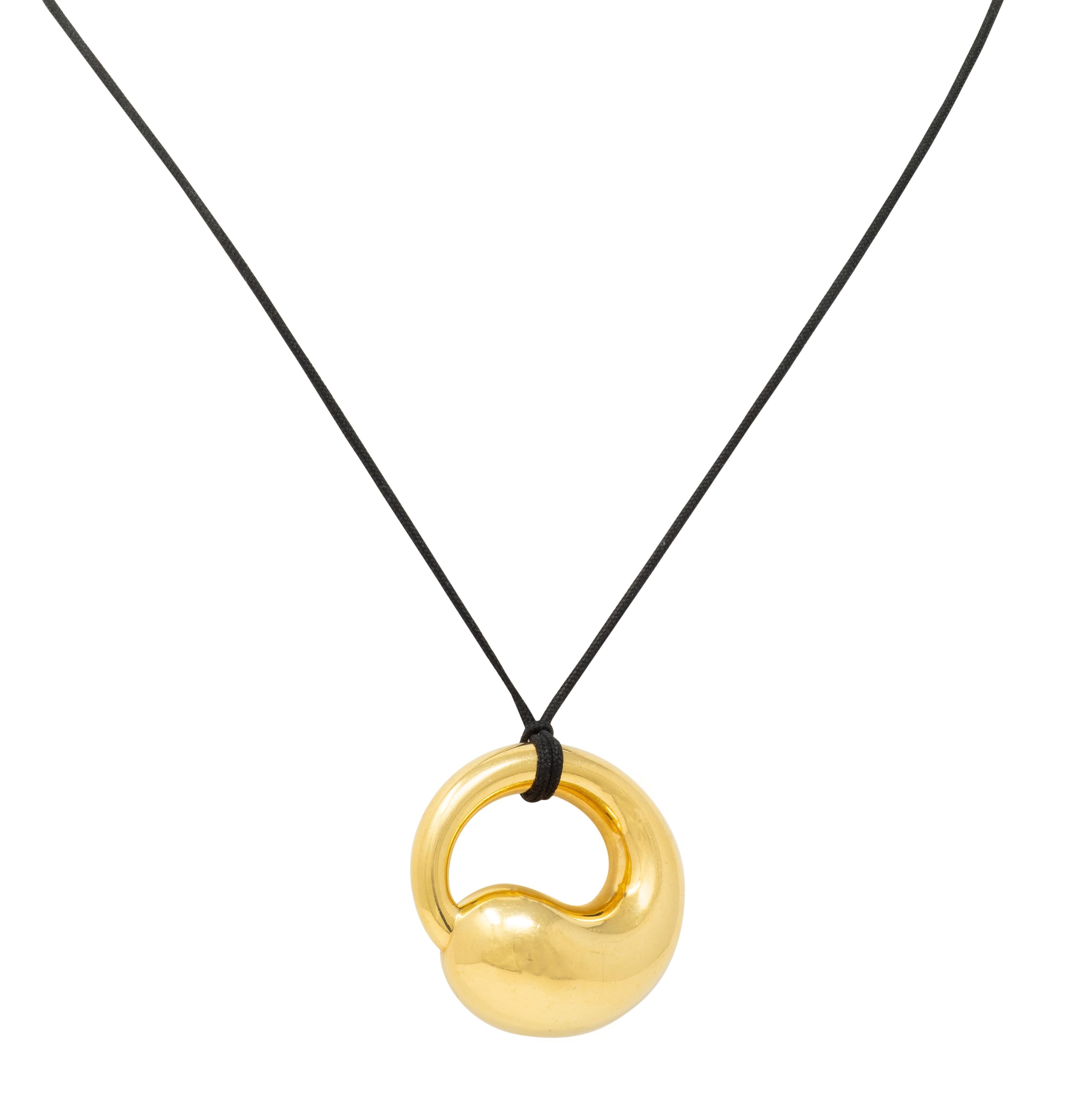 Elsa Peretti Tiffany & Co. 1980 18K Gold Vintage Eternal Circle Pedant Necklace