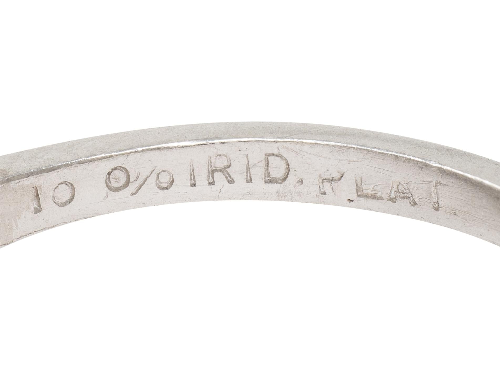 Art Deco 2.91 CTW Diamond Platinum Vintage Foliate Engagement Ring GIA