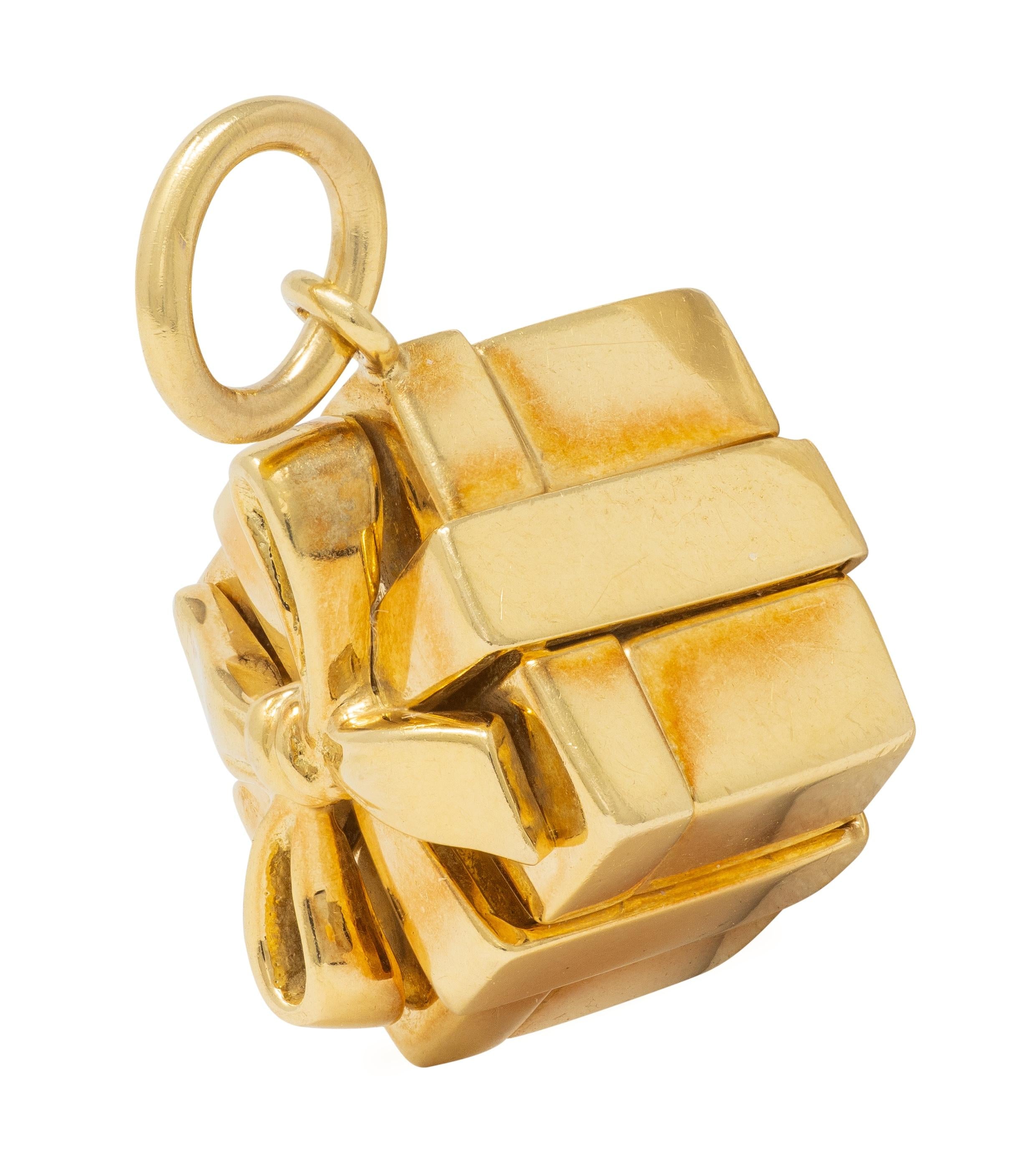 Tiffany & Co. 2000's 18 Karat Yellow Gold Present Charm