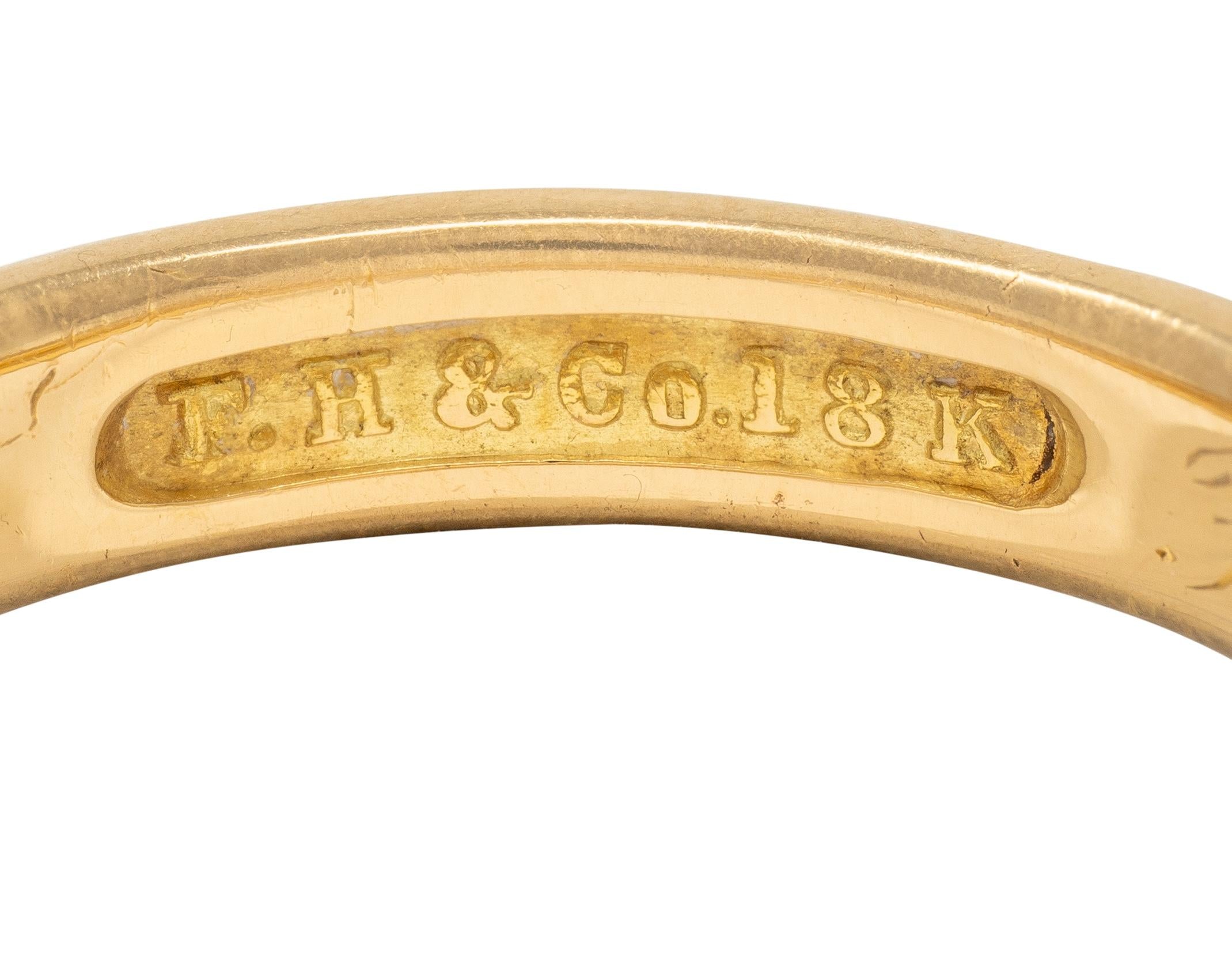 Victorian 18 Karat Yellow Gold Antique Unisex Wedding Band Ring