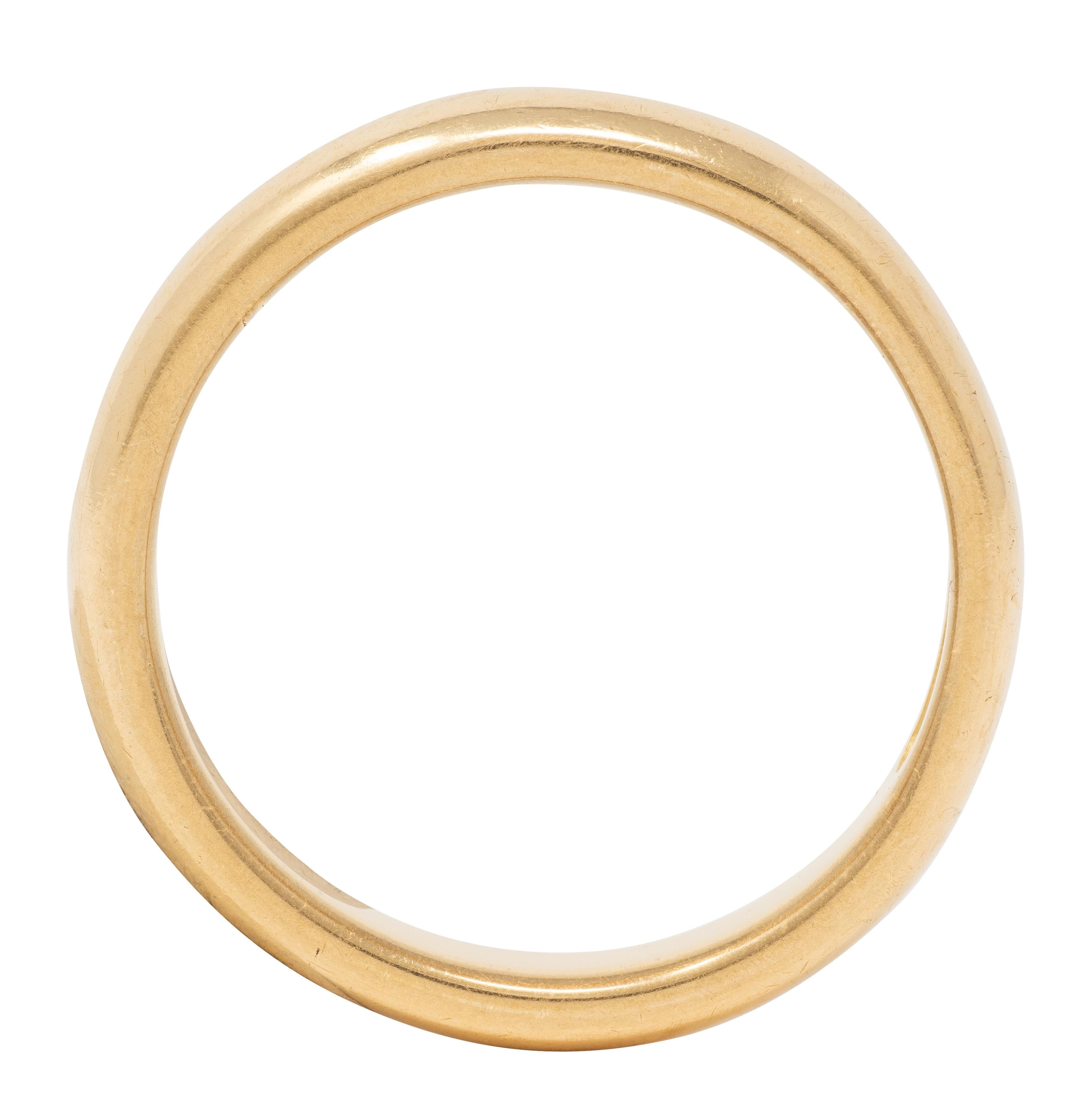 Victorian 18 Karat Yellow Gold Antique Unisex Wedding Band Ring