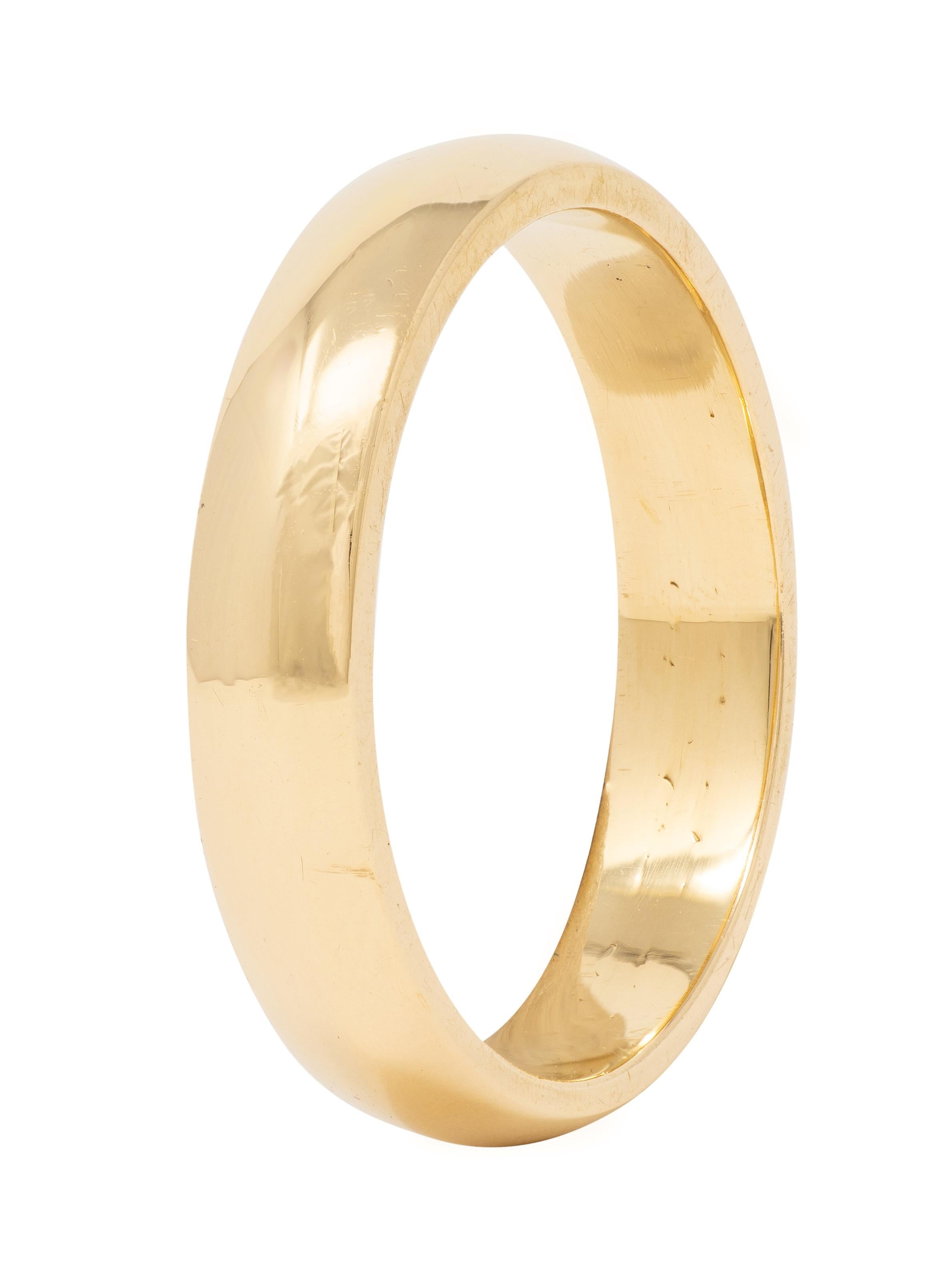 Tiffany & Co. 1990's 18 Karat Yellow Gold Vintage Wedding Band Ring