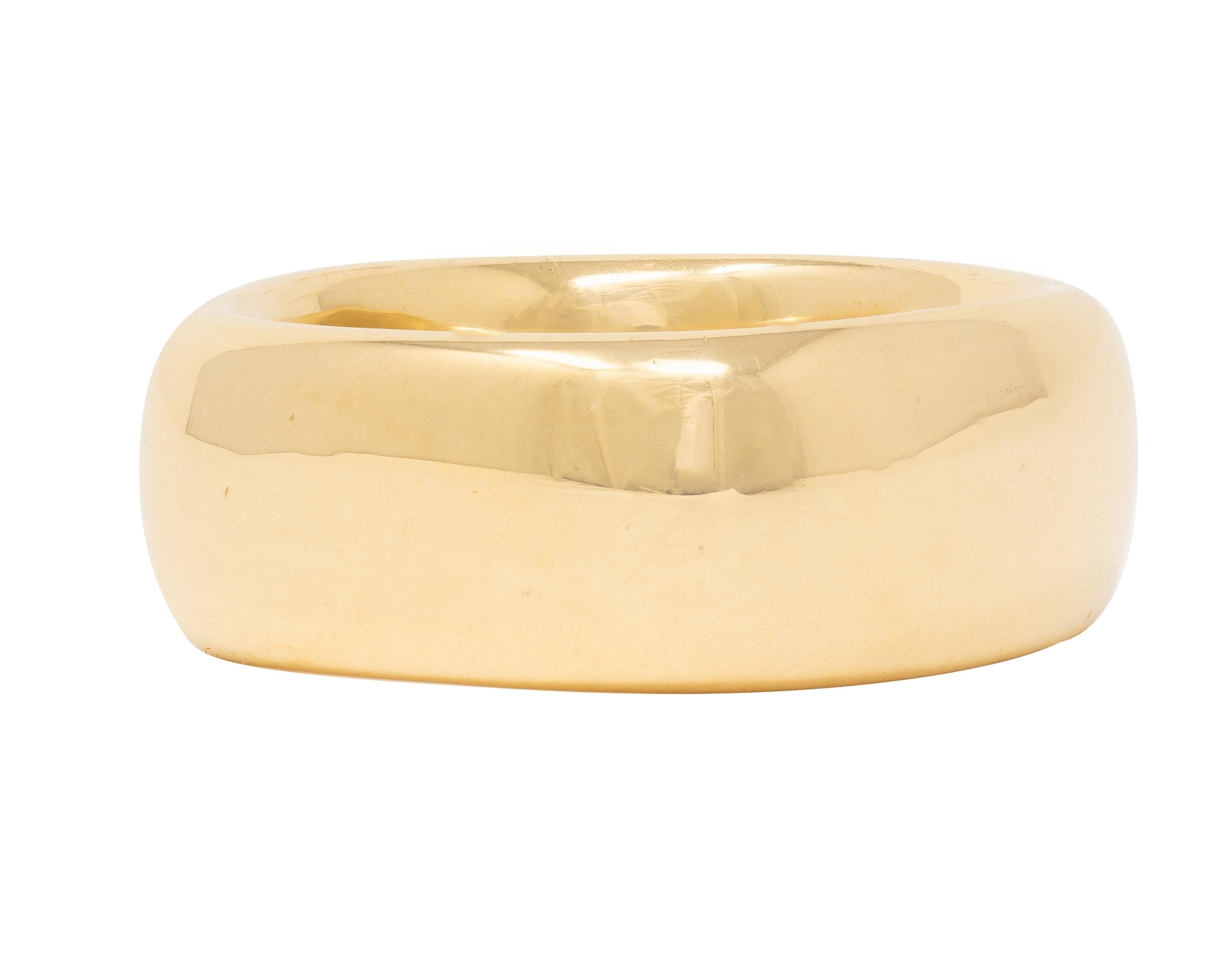 Tiffany & Co. 2003 18 Karat Yellow Gold Vintage Cushion Band Ring