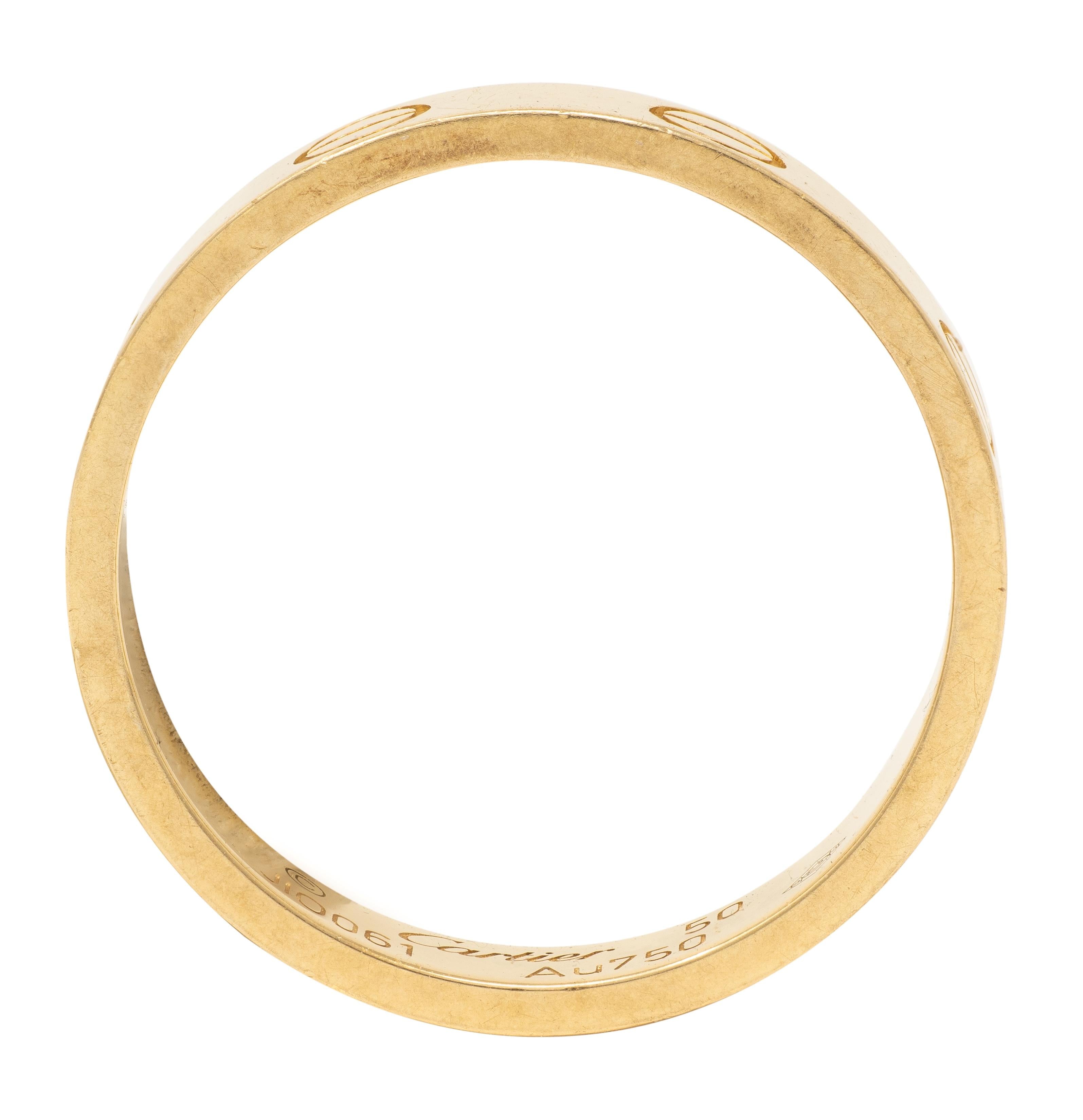 Cartier Contemporary 18 Karat Yellow Gold High Love Unisex Band Ring