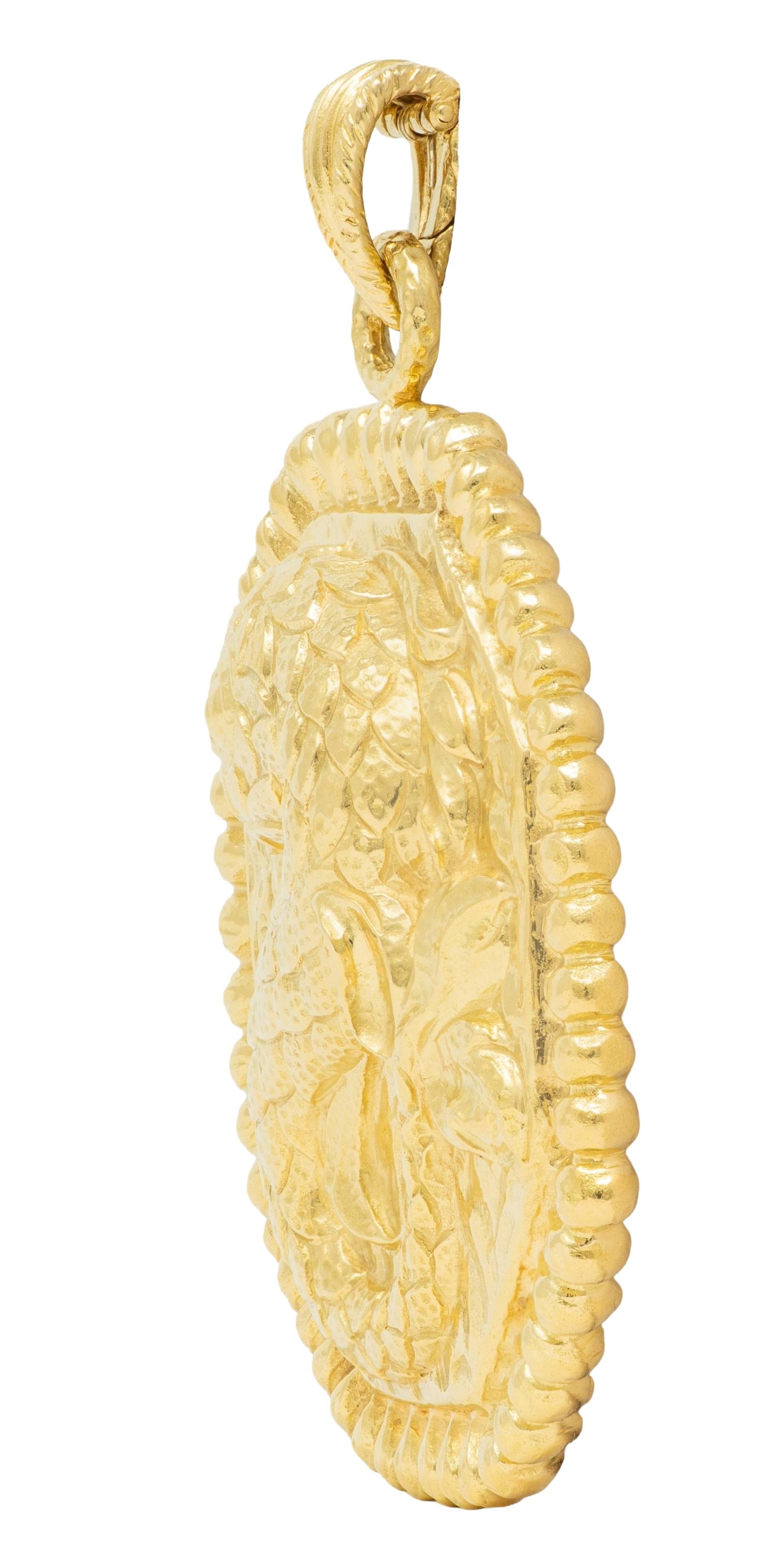 Van Cleef & Arpels French 1970's 18 Karat Yellow Gold Vintage Koi Fish Pendant