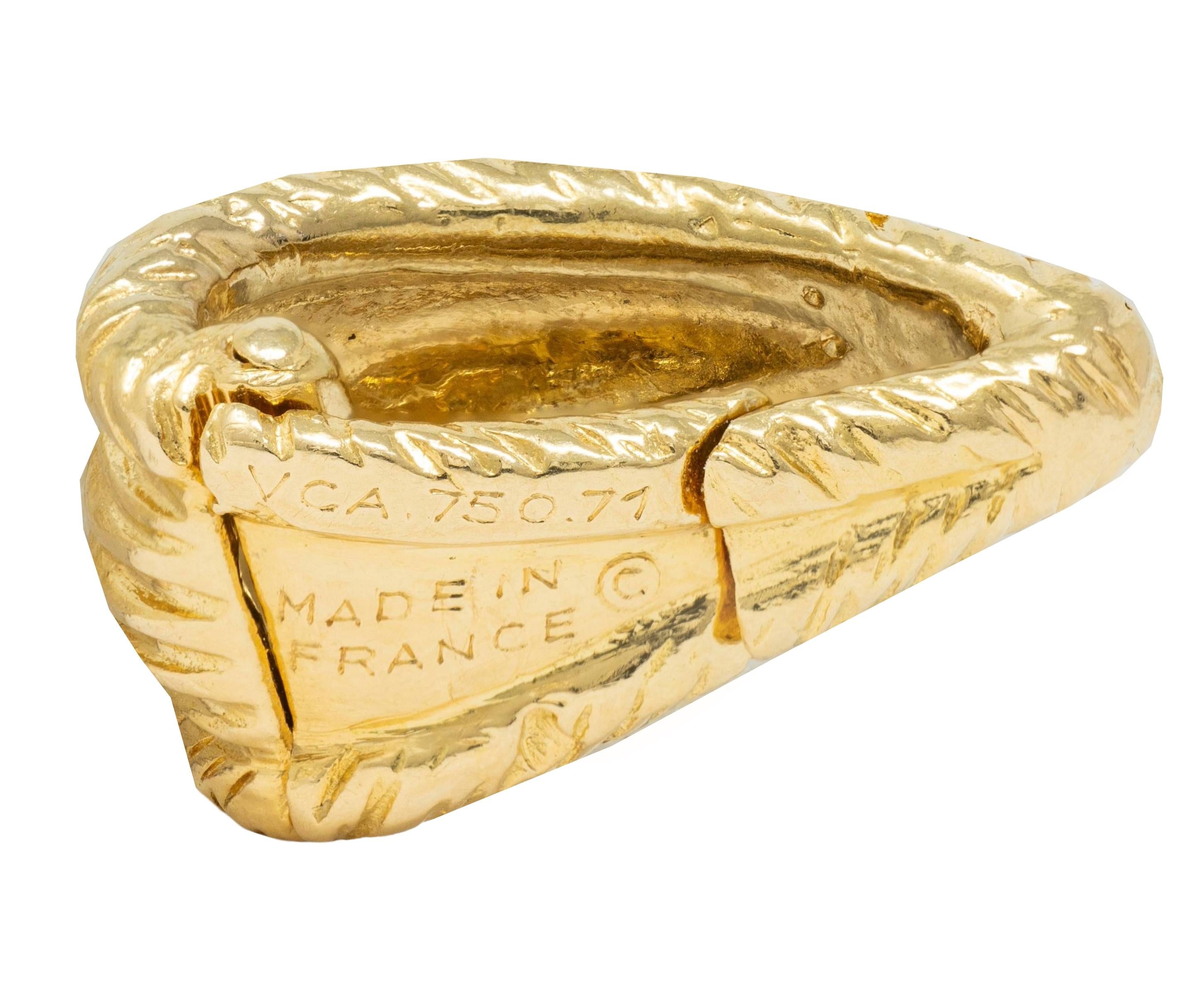 Van Cleef & Arpels French 1970's 18 Karat Yellow Gold Vintage Koi Fish Pendant