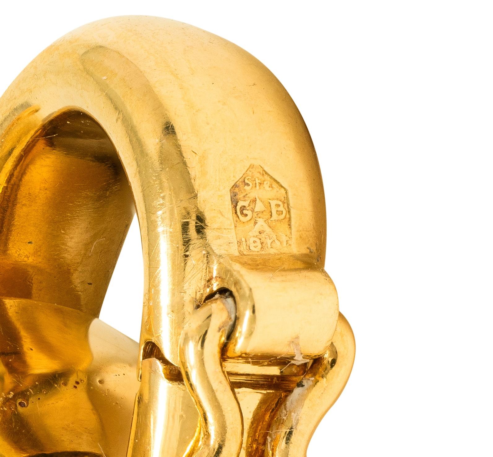 Cartier 1991 18 Karat Yellow Gold Vintage Hanging Panthere Pendant