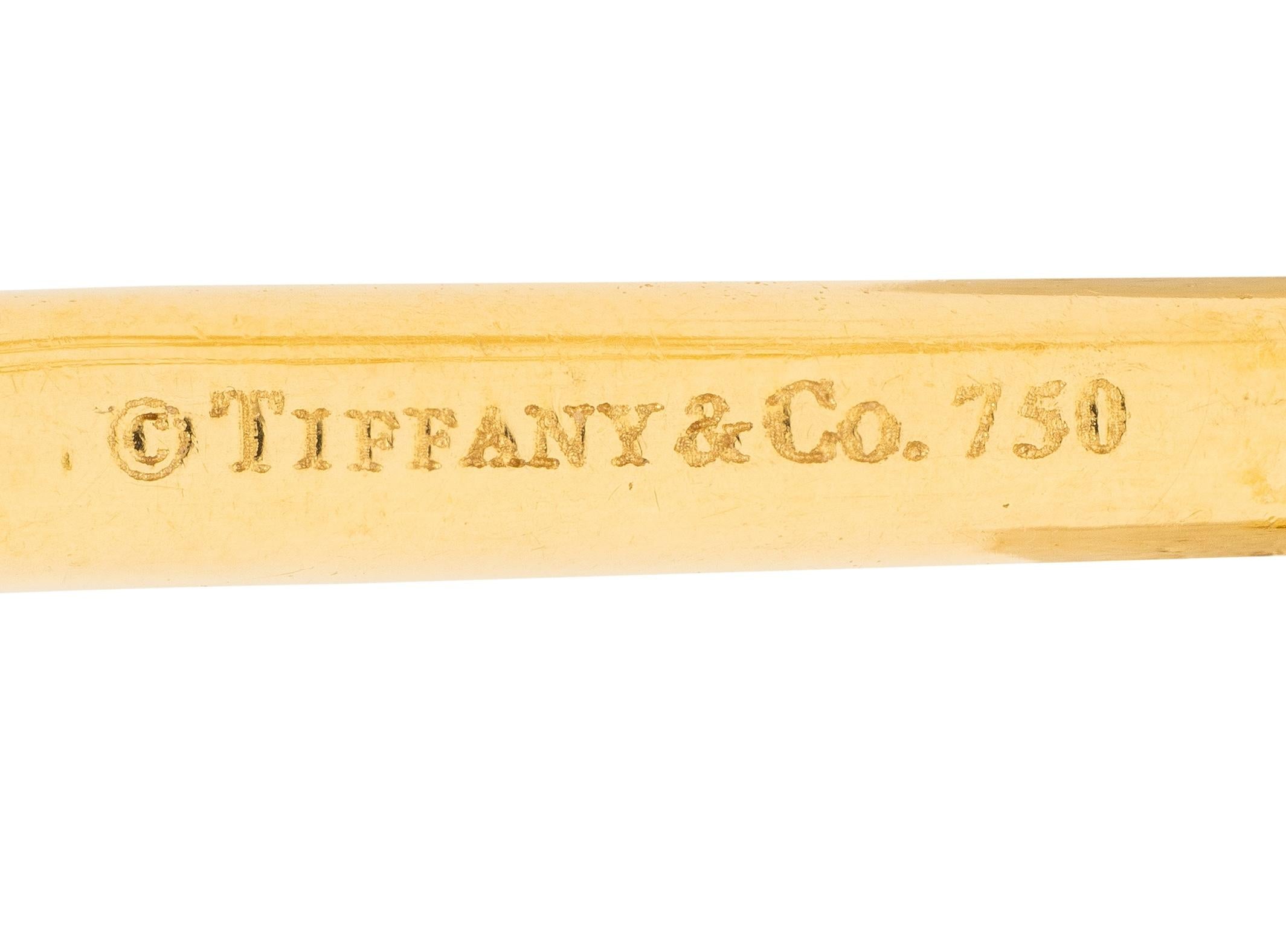 Tiffany & Co. Contemporary Diamond 18 Karat Yellow Gold Key Pendant Necklace