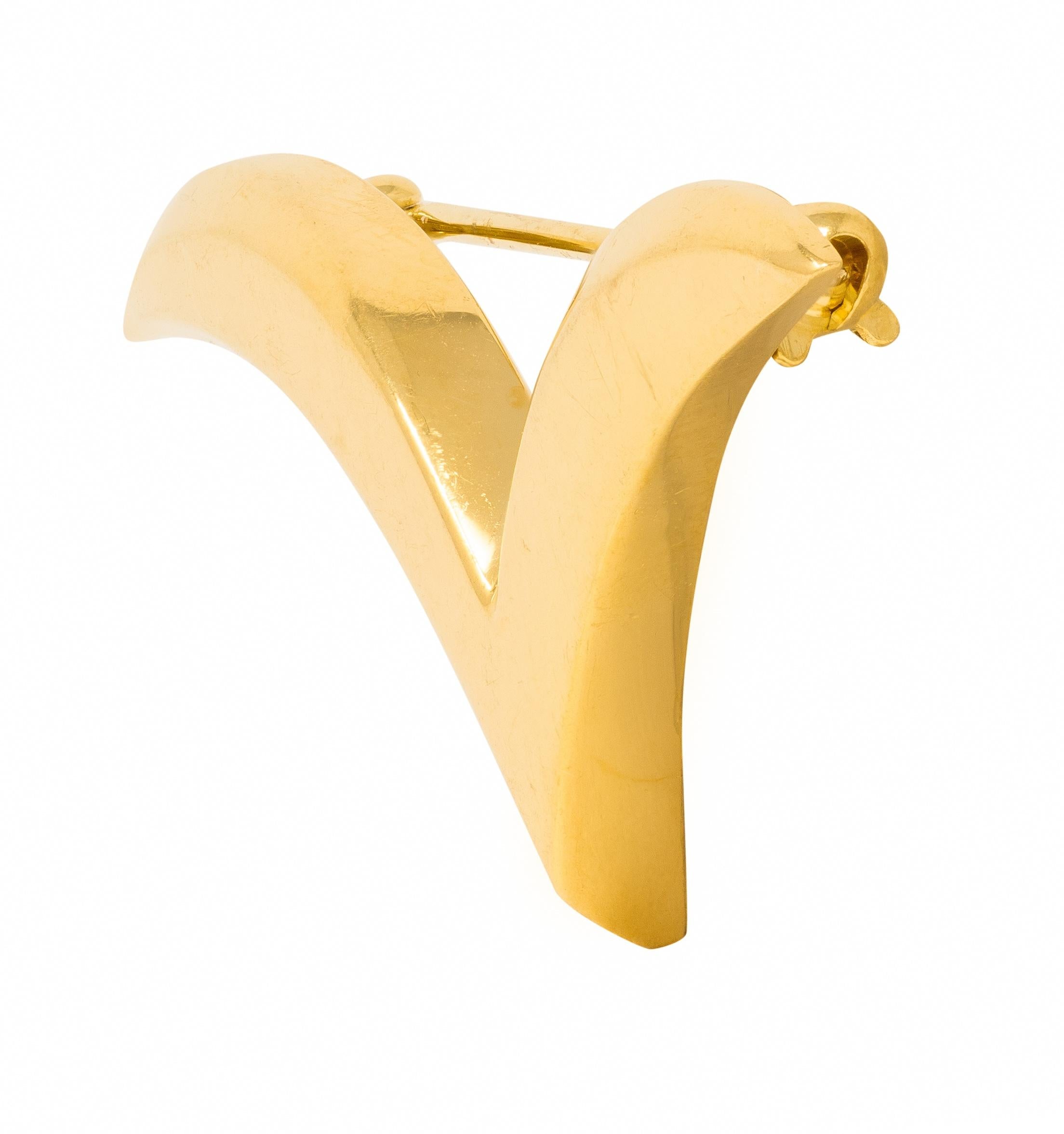 Angela Cummings Tiffany & Co. 1980's 18 Karat Yellow Gold Vintage Seagull Brooch