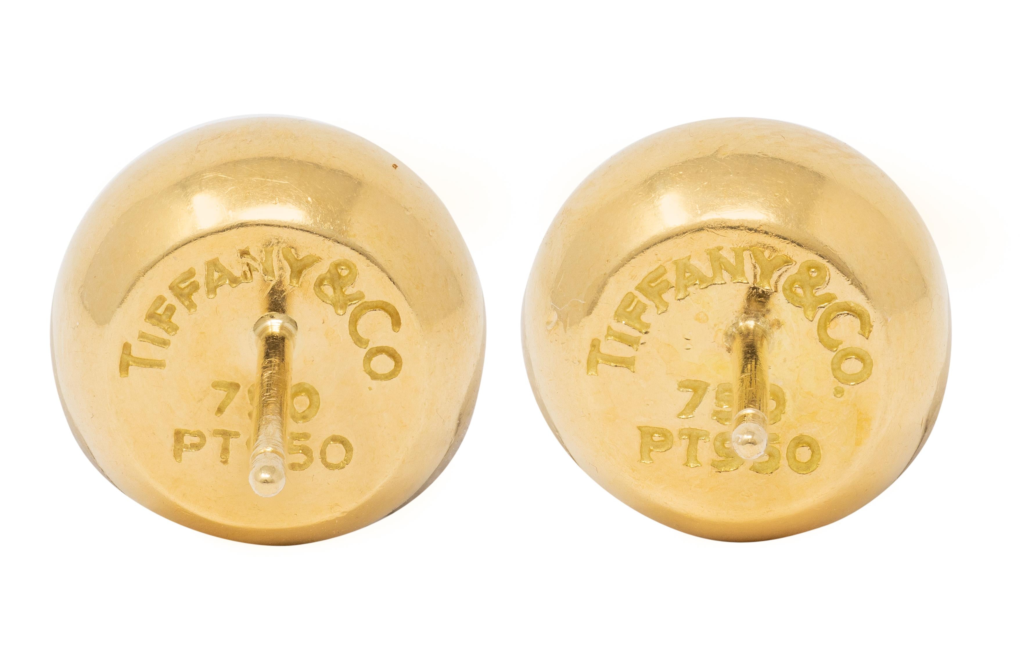 Tiffany & Co. Contemporary Diamond 18K Yellow Gold Etoile Ball Stud Earrings