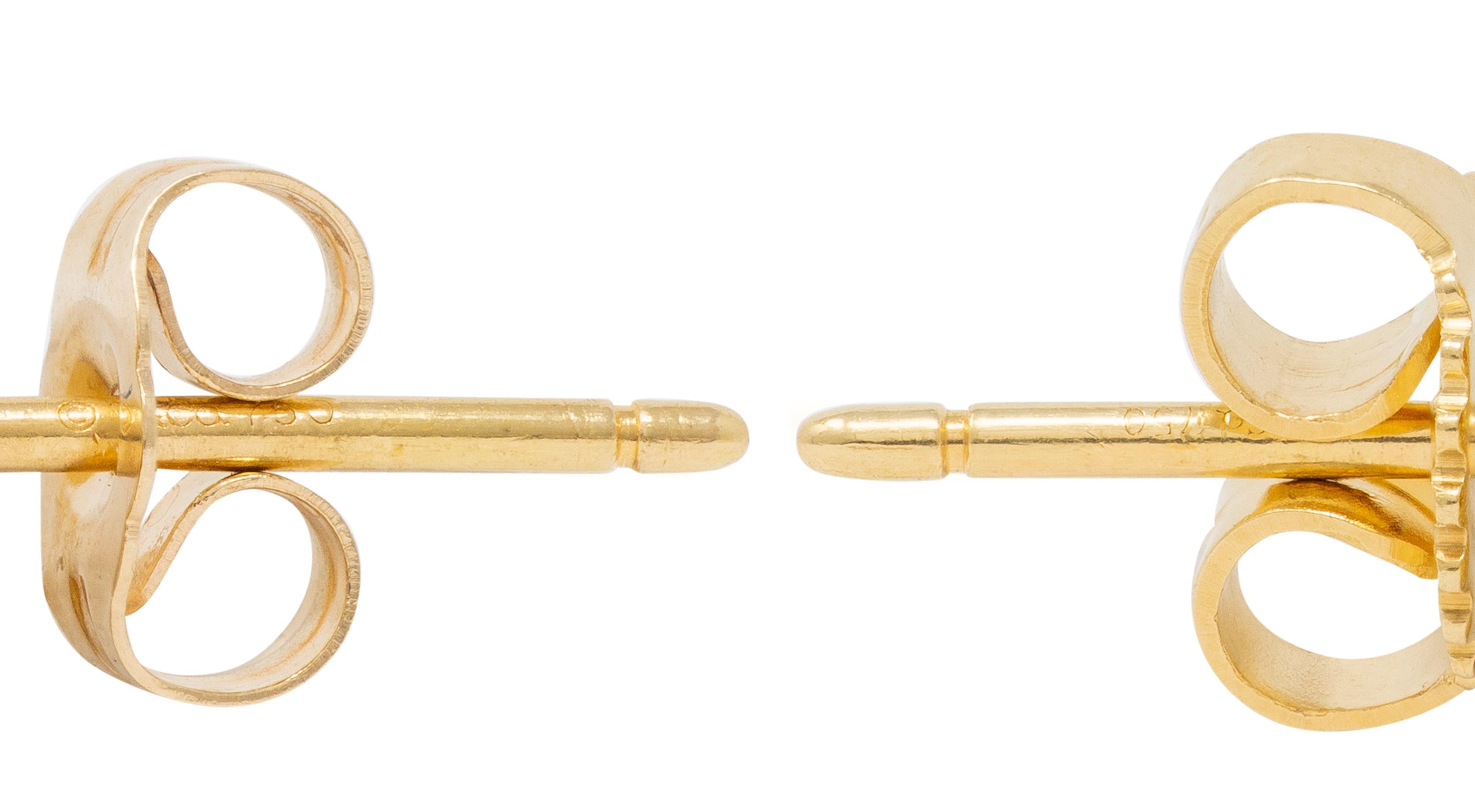 Tiffany & Co. Contemporary Diamond 18K Yellow Gold Etoile Ball Stud Earrings