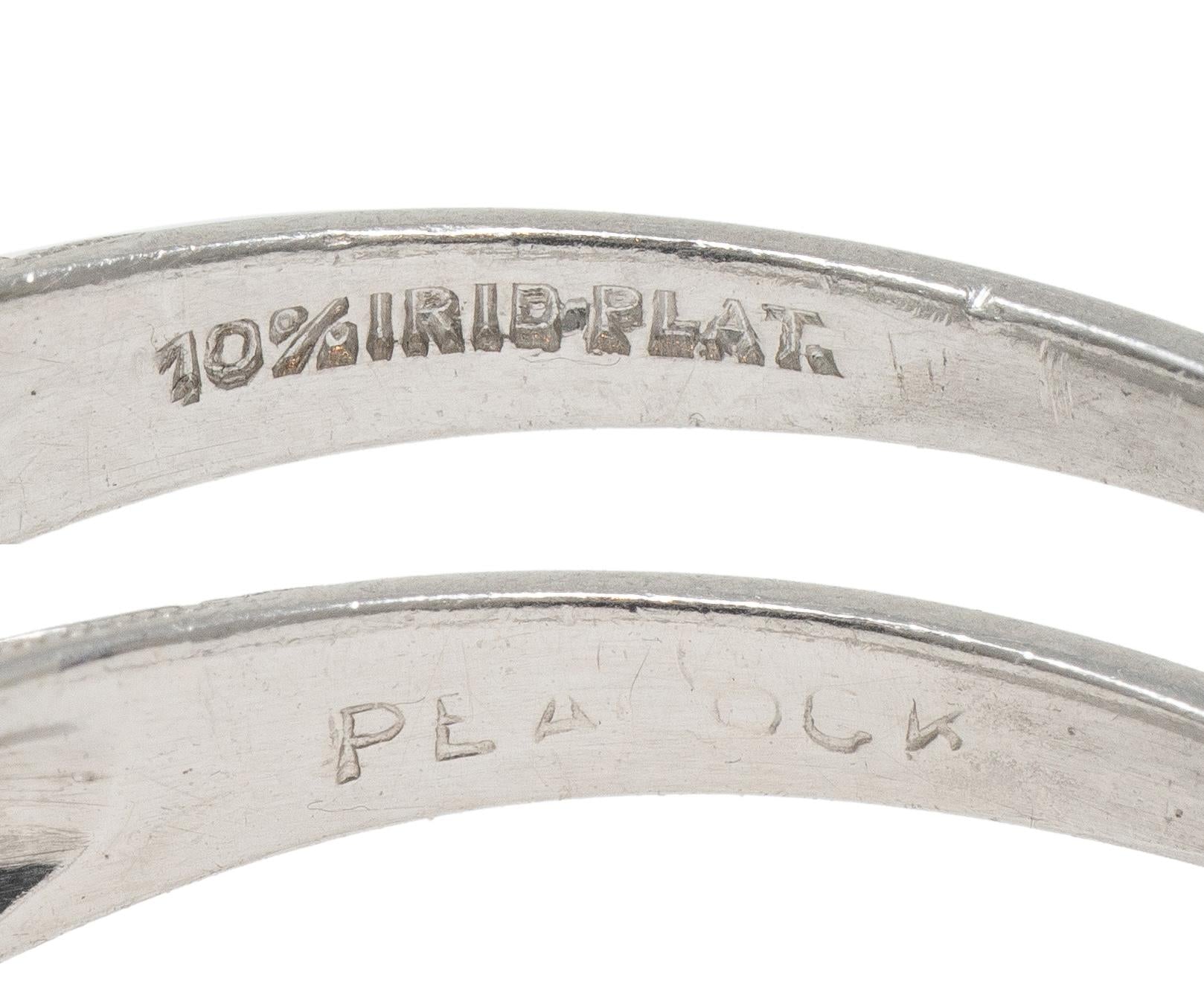 Art Deco C.D. Peacock European Diamond Platinum Vintage Lovebird Engagement Ring