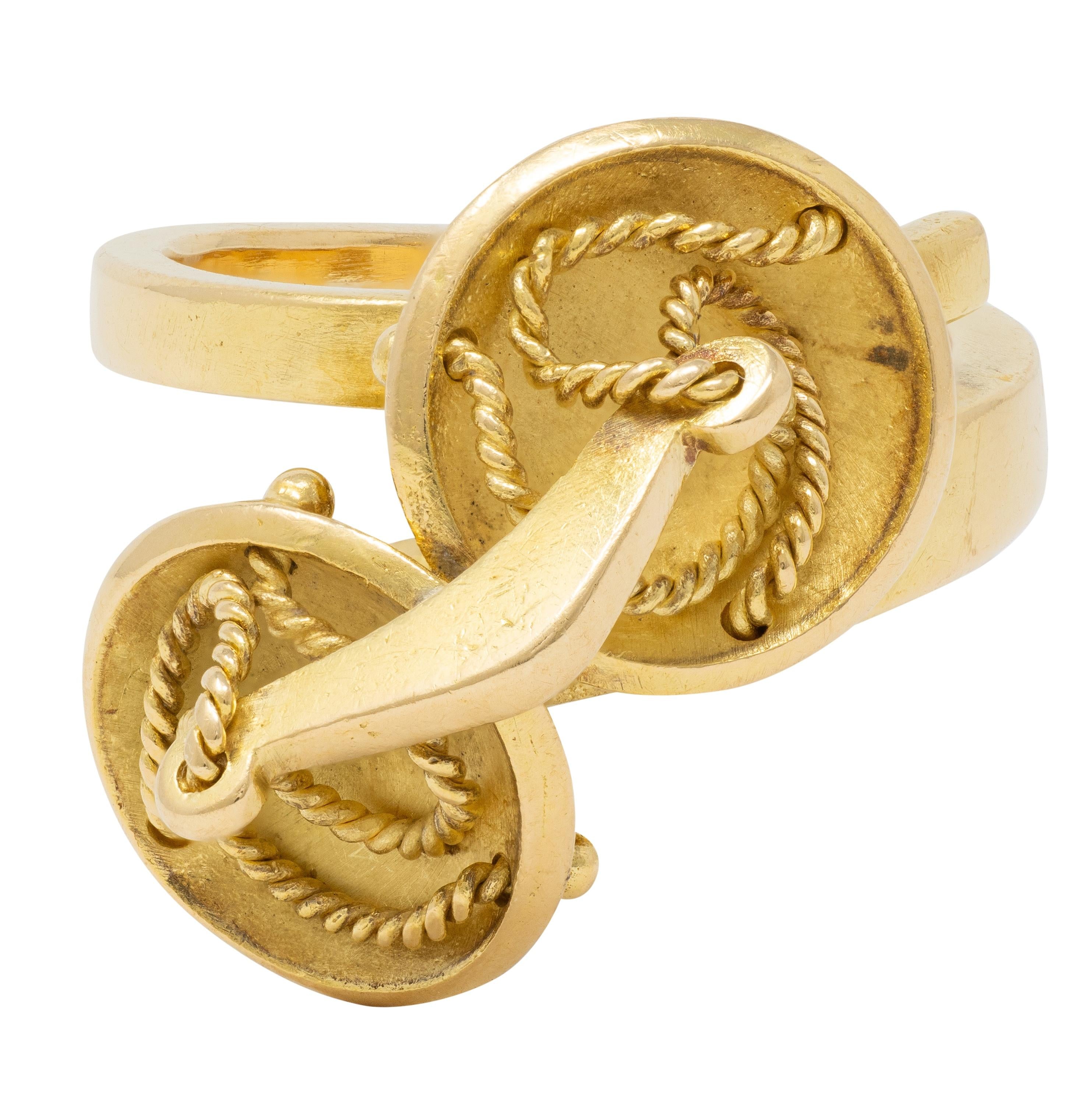 Tiffany & Co. Georges L'Enfant 1970's 18 Karat Gold Vintage Libra Zodiac Ring