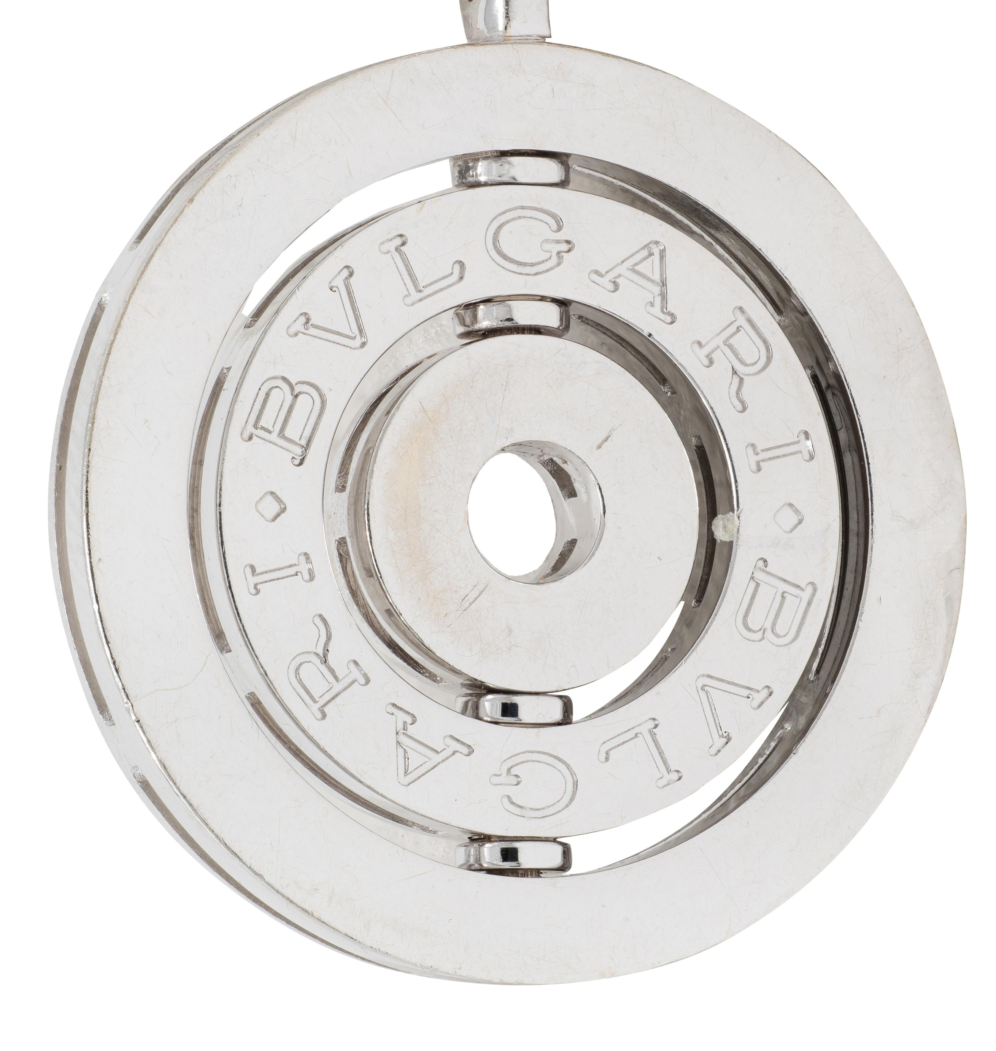 Bulgari Contemporary 18 Karat White Gold Astrale Cherchi Pendant Necklace