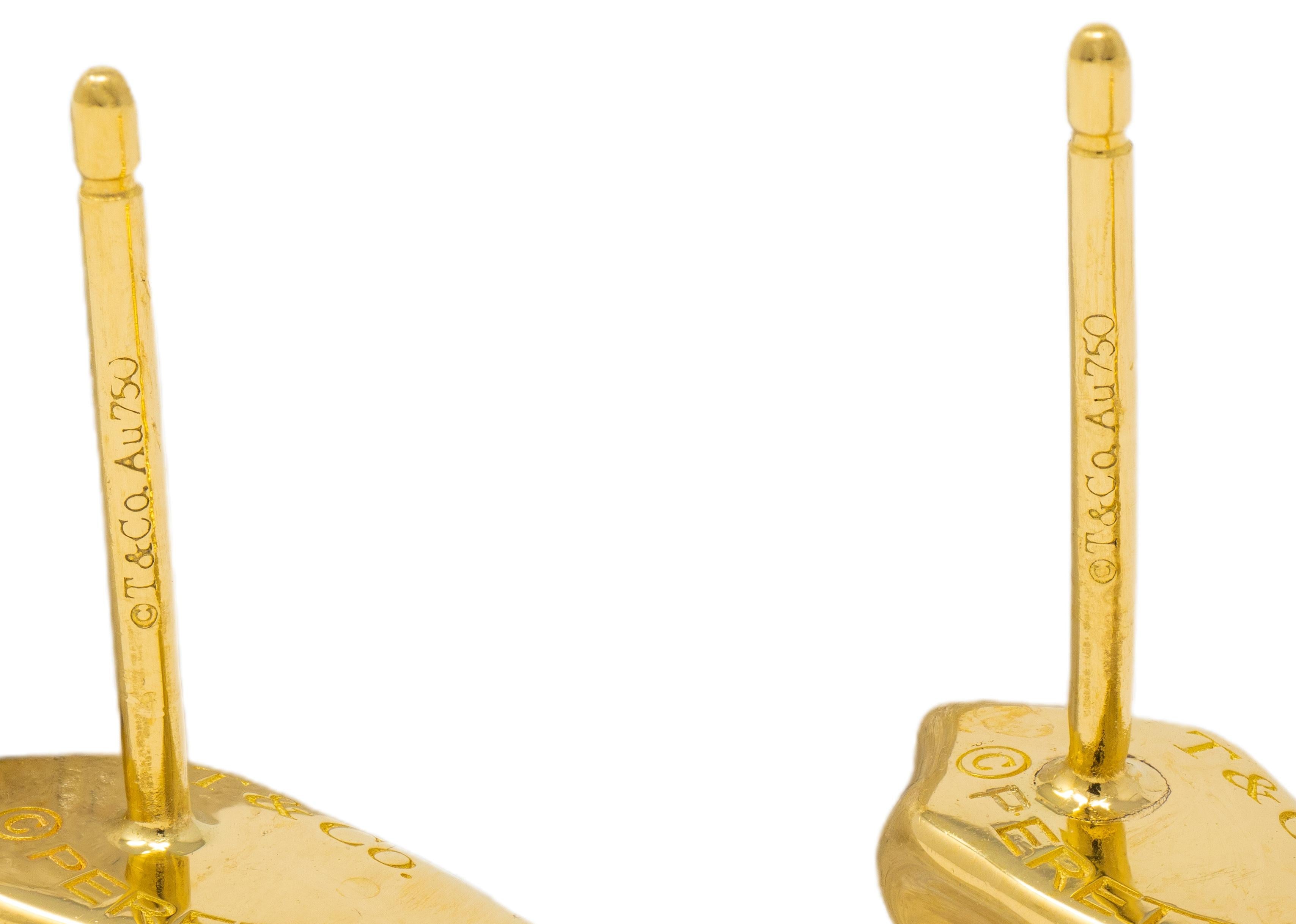 Elsa Peretti Tiffany & Co. 18 Karat Yellow Gold Vintage Snake Earrings