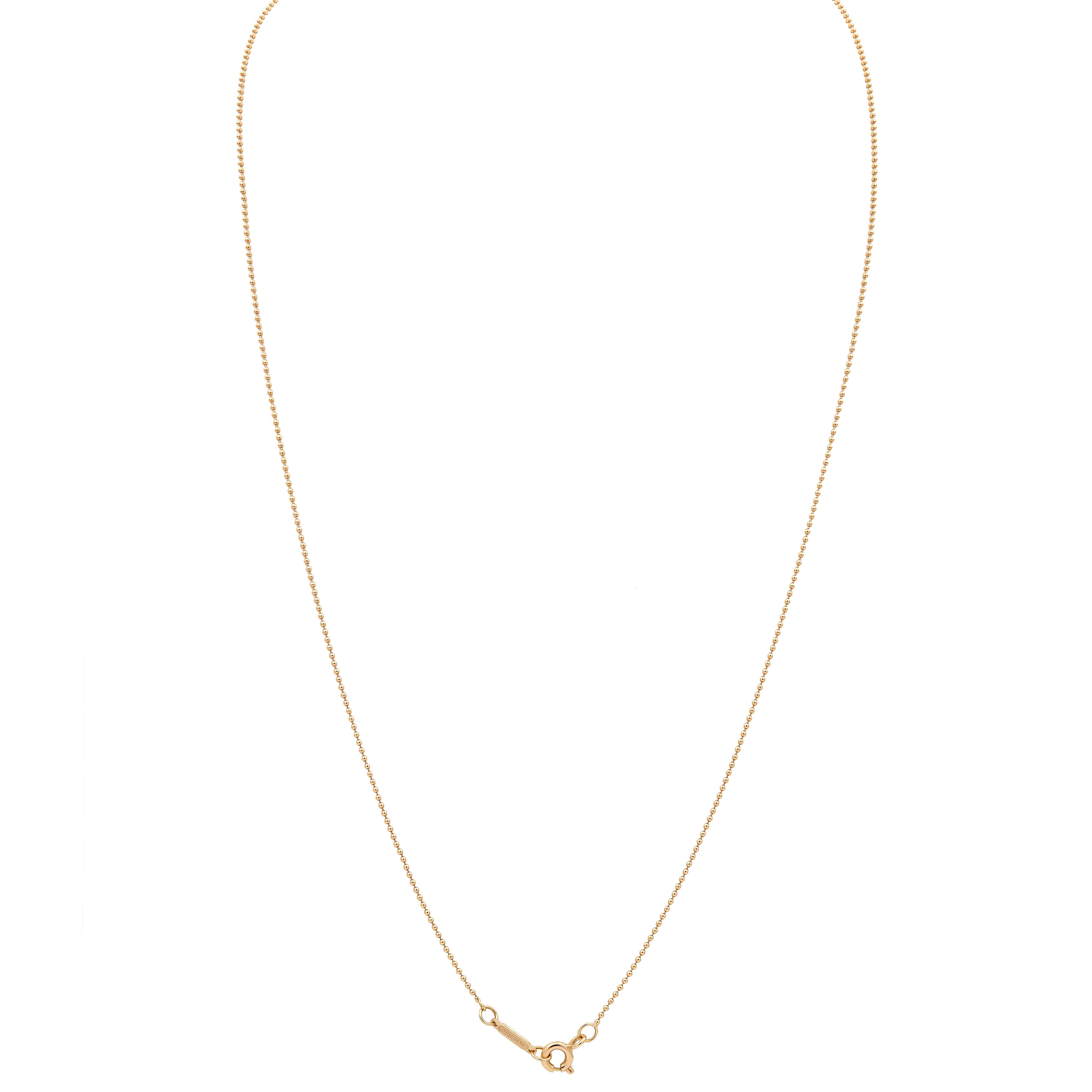 Tiffany & Co. 18 Karat Rose Gold 20 Inch Ball Chain Necklace