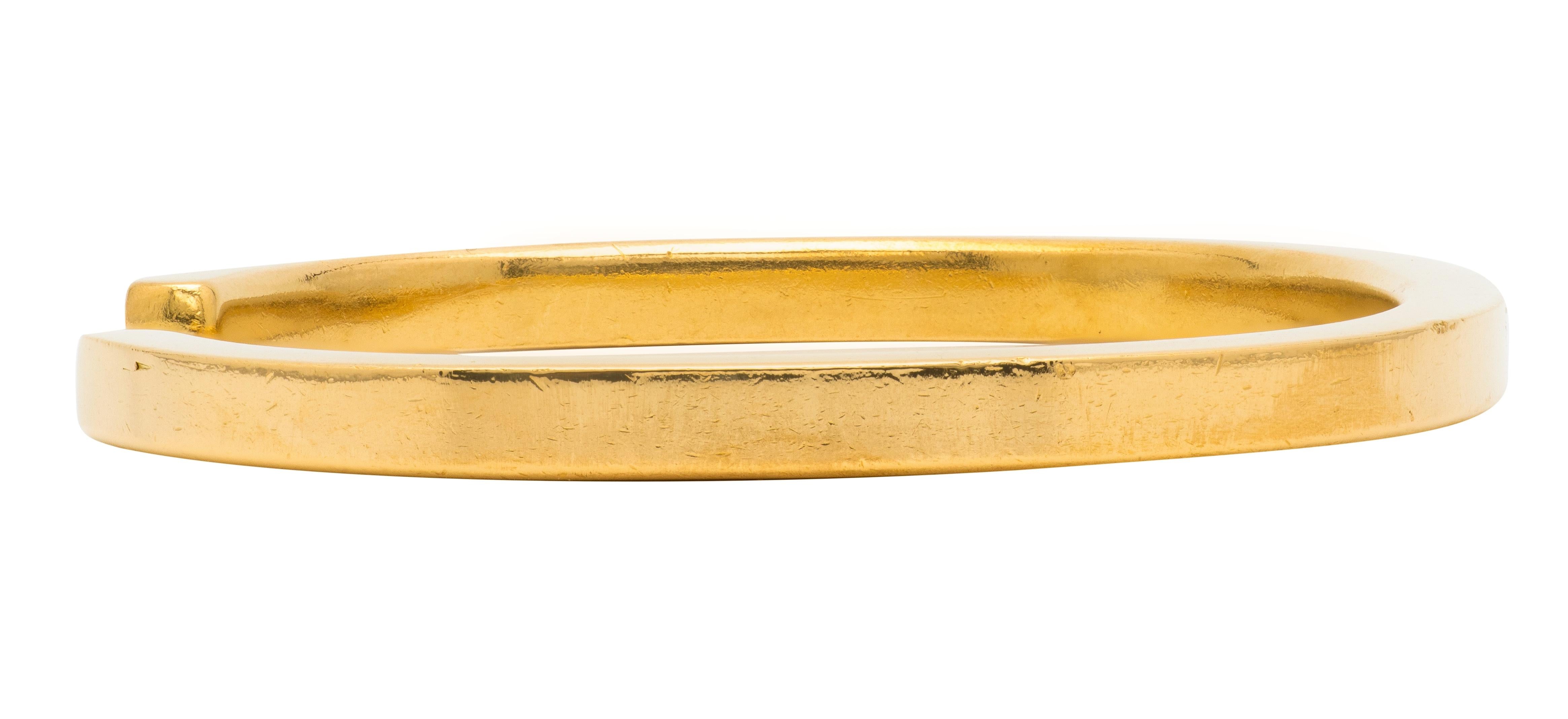 Cartier Dinh Van 1970's 18 Karat Yellow Gold Vintage Cuff Bracelet