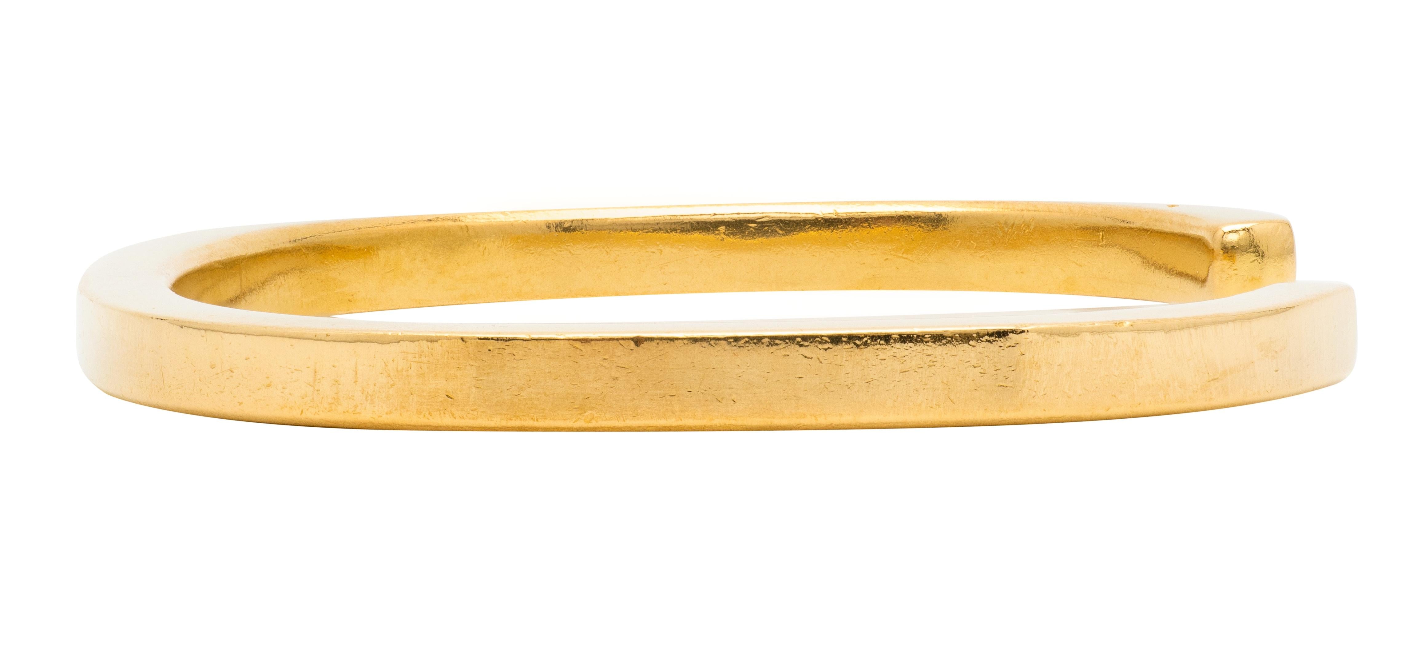 Cartier Dinh Van 1970's 18 Karat Yellow Gold Vintage Cuff Bracelet