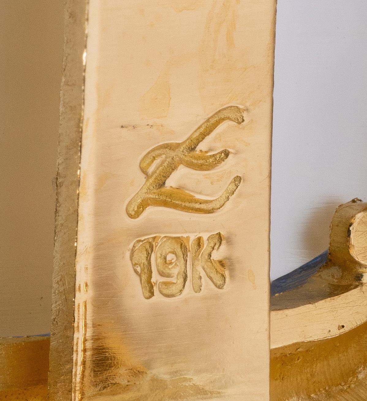 Elizabeth Locke Moonstone Venetian Glass Mother-Of-Pearl 19K Intaglio Earrings