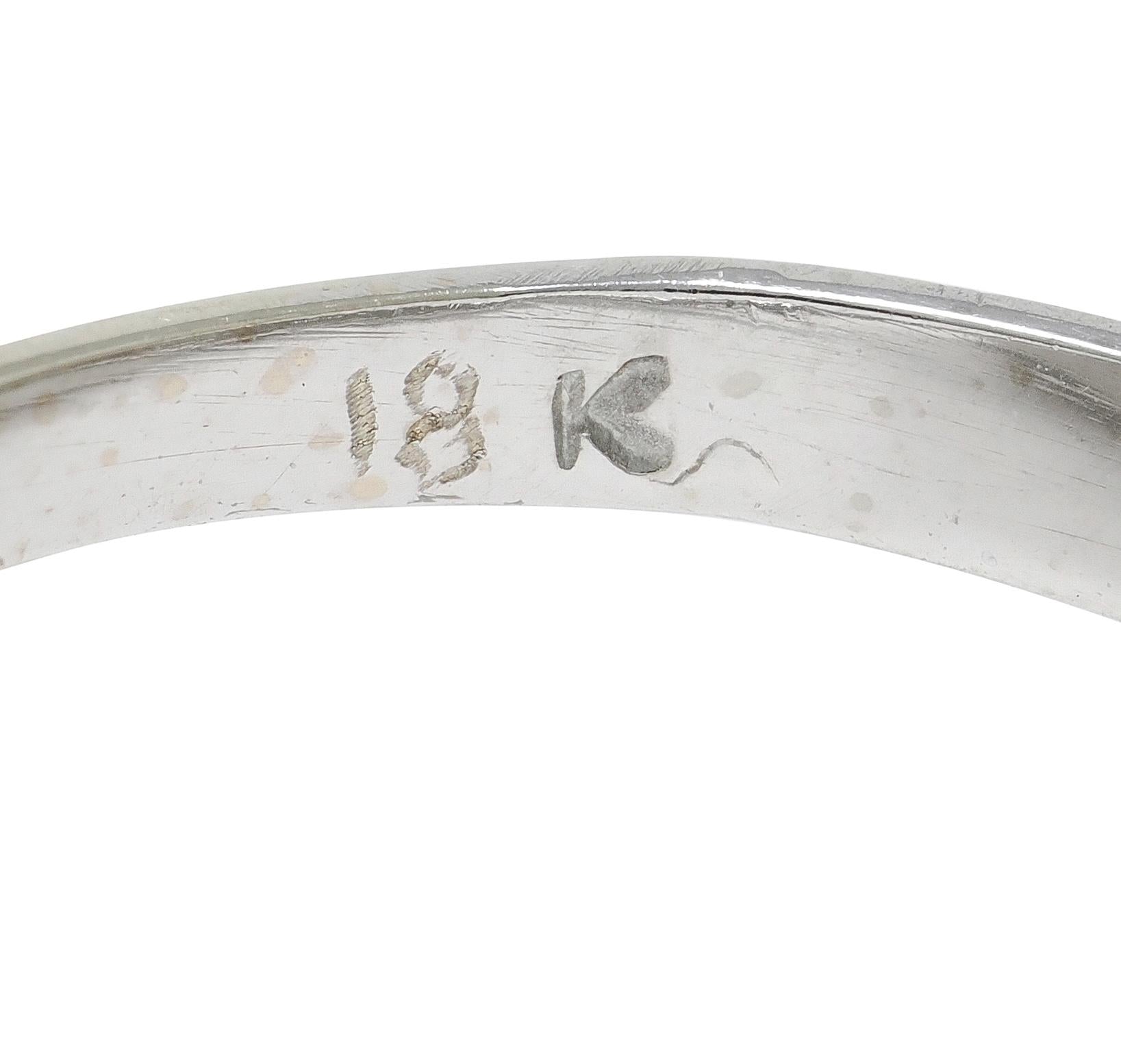 Art Deco Old European Diamond 18K Gold Orange Blossom Vintage Engagement Ring