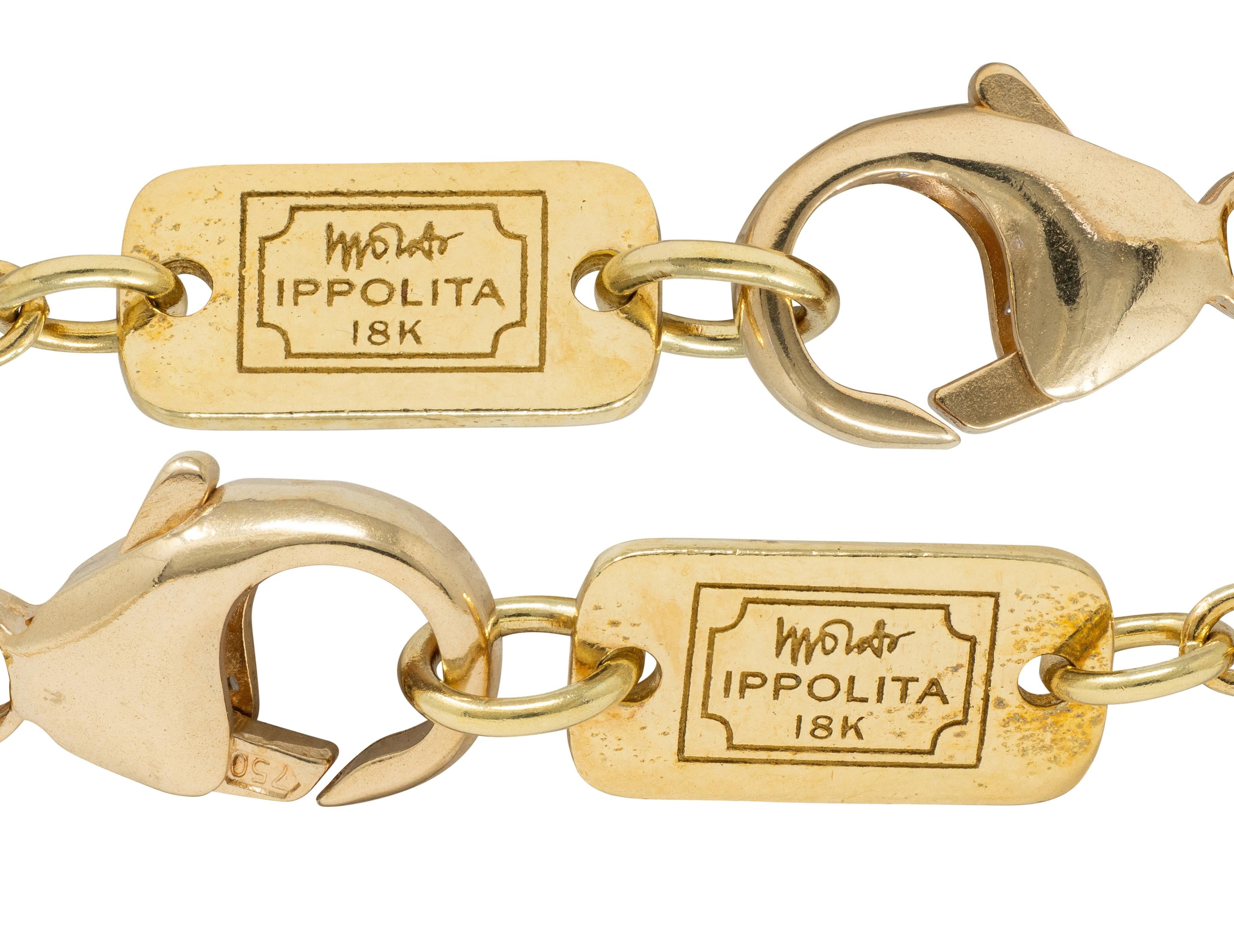 Ippolita 2000's Multi-Gem 18 Karat Yellow Gold Lollipop Station Necklace