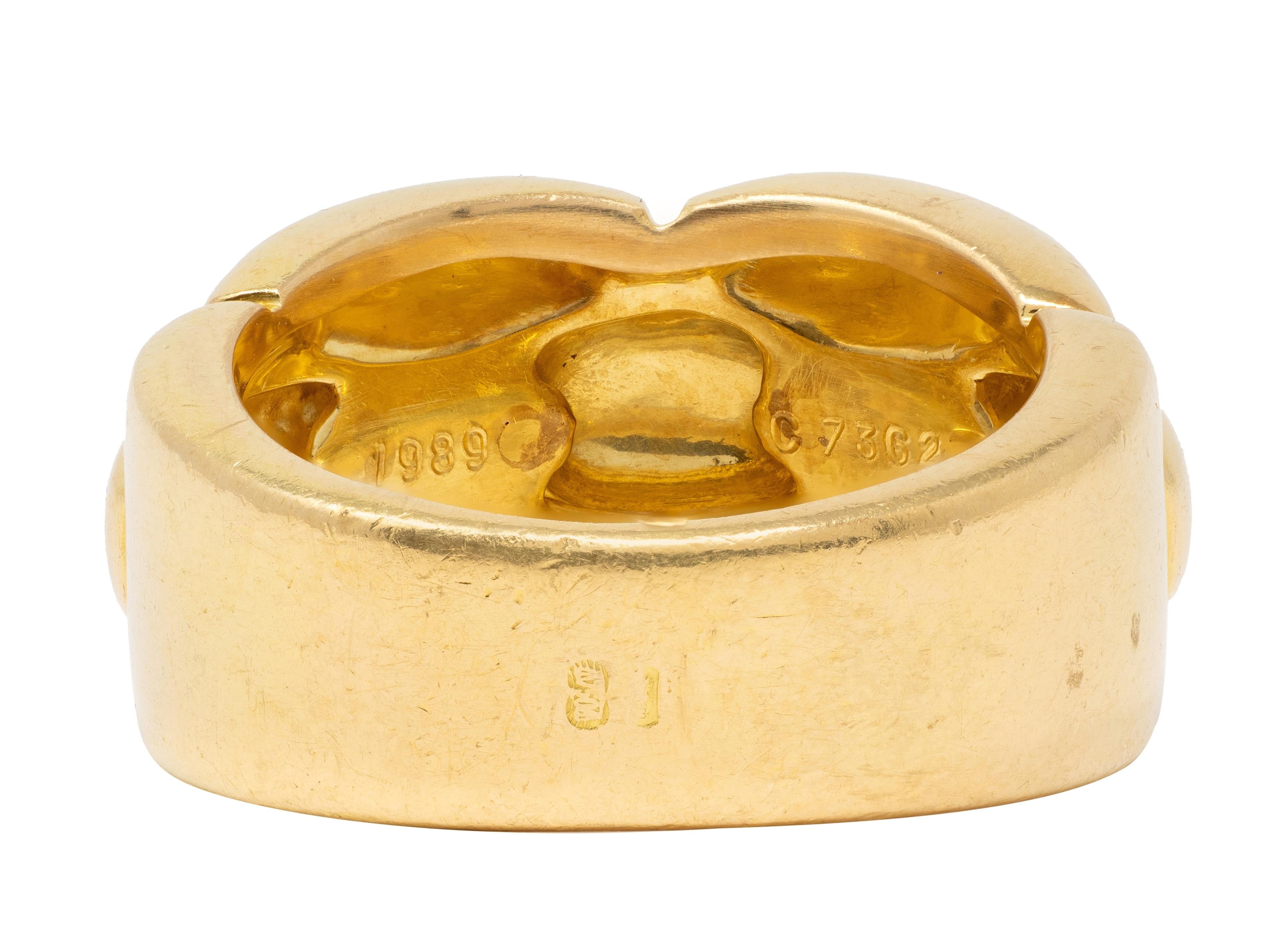 Cartier 1989 18 Karat Yellow Gold Vintage Braid Band Ring
