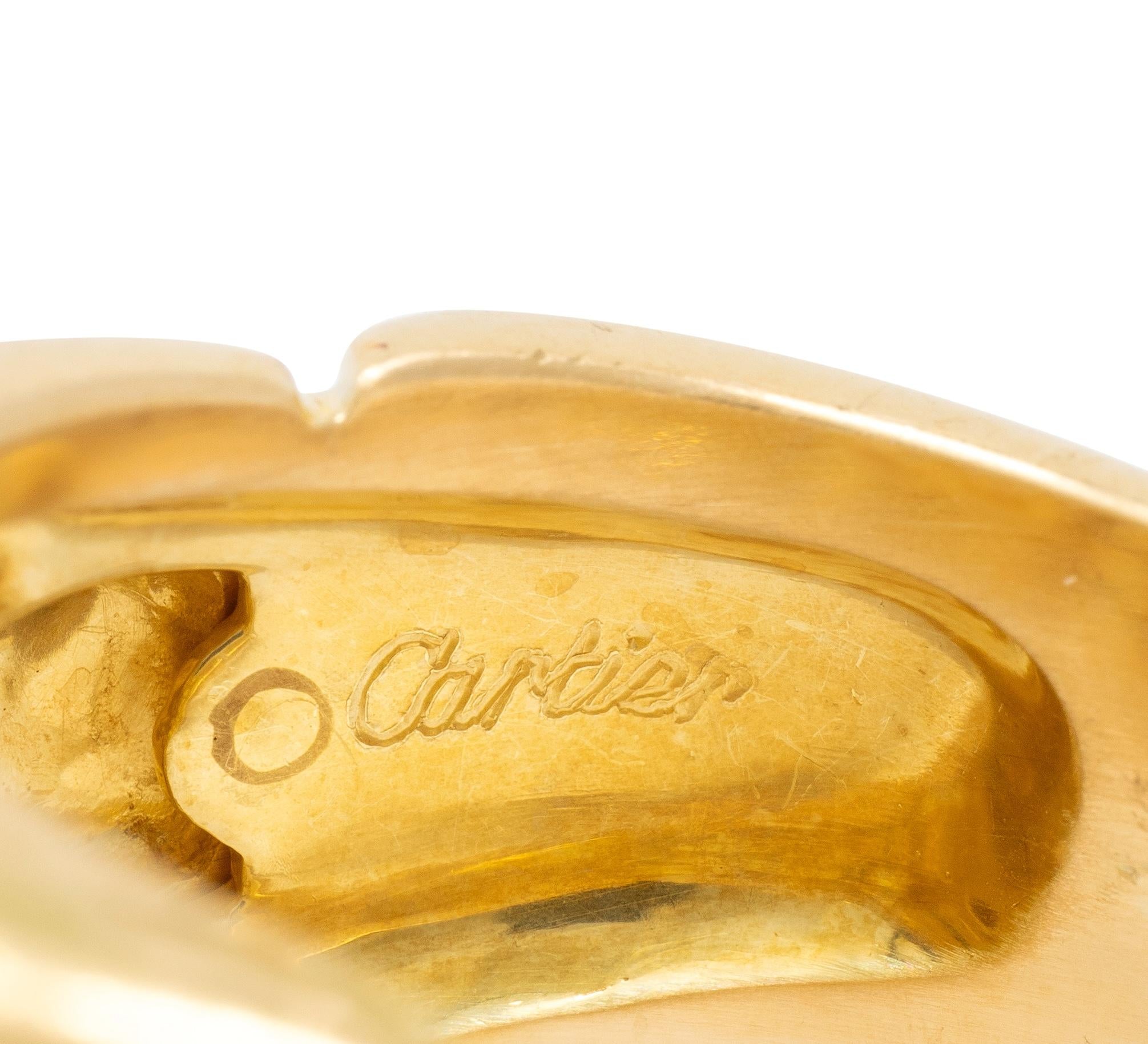 Cartier 1989 18 Karat Yellow Gold Vintage Braid Band Ring
