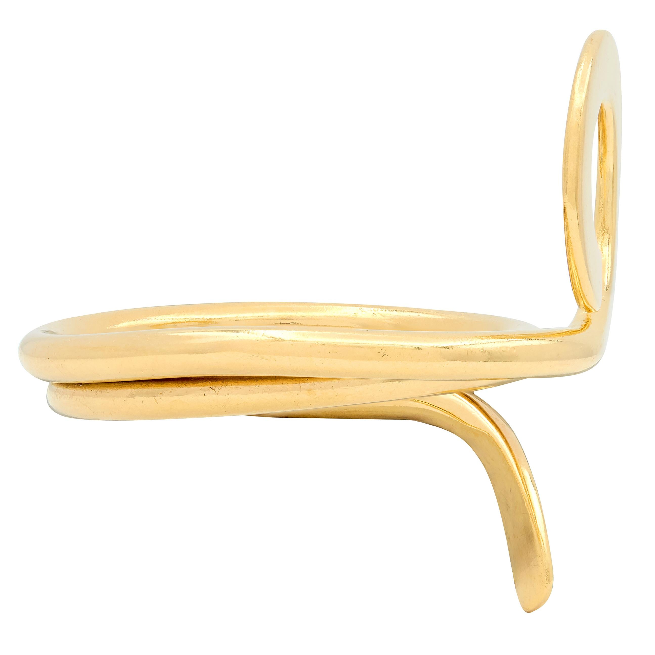 Cartier Dinh Van 1970's 18 Karat Yellow Gold Vintage Ankh Bypass Ring