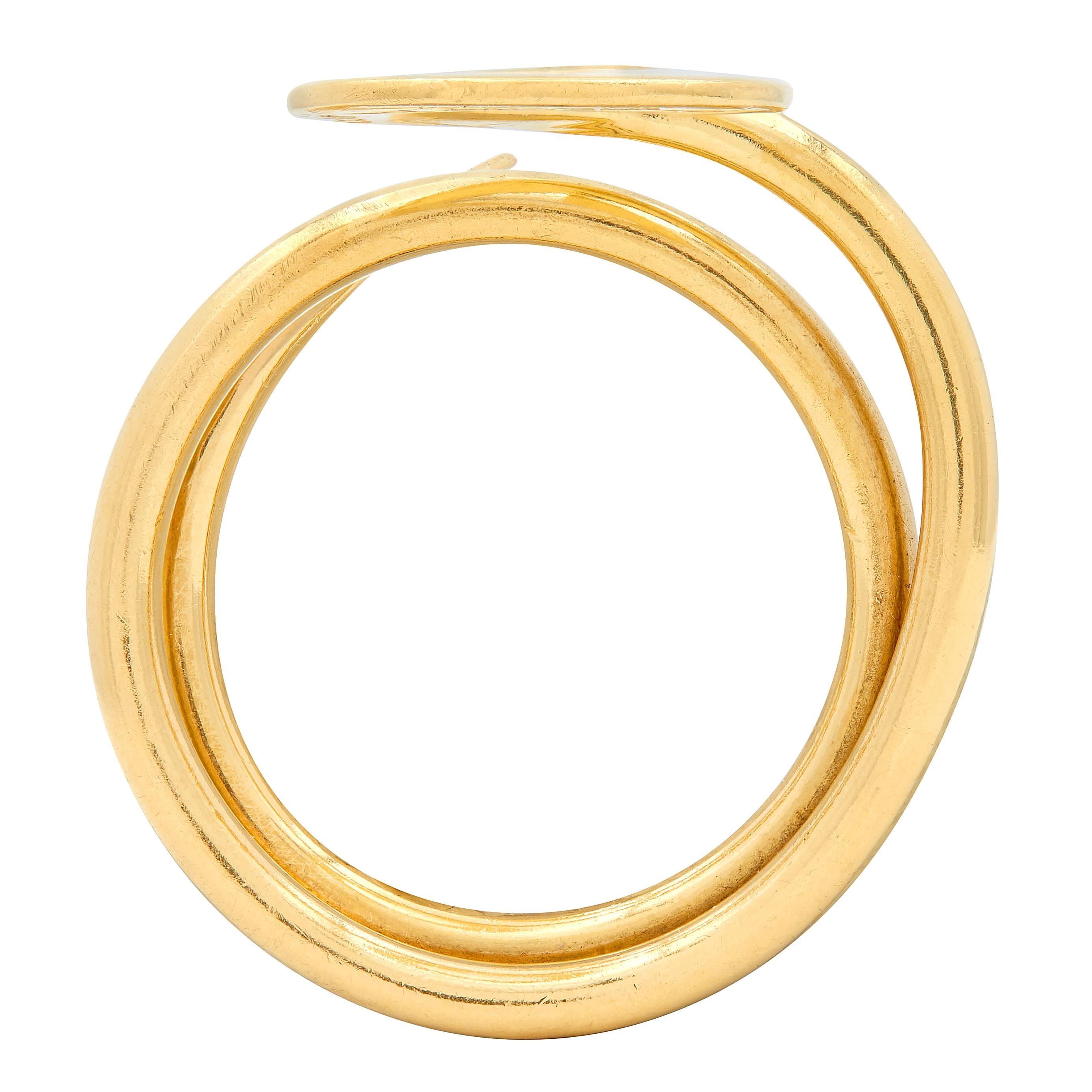 Cartier Dinh Van 1970's 18 Karat Yellow Gold Vintage Ankh Bypass Ring
