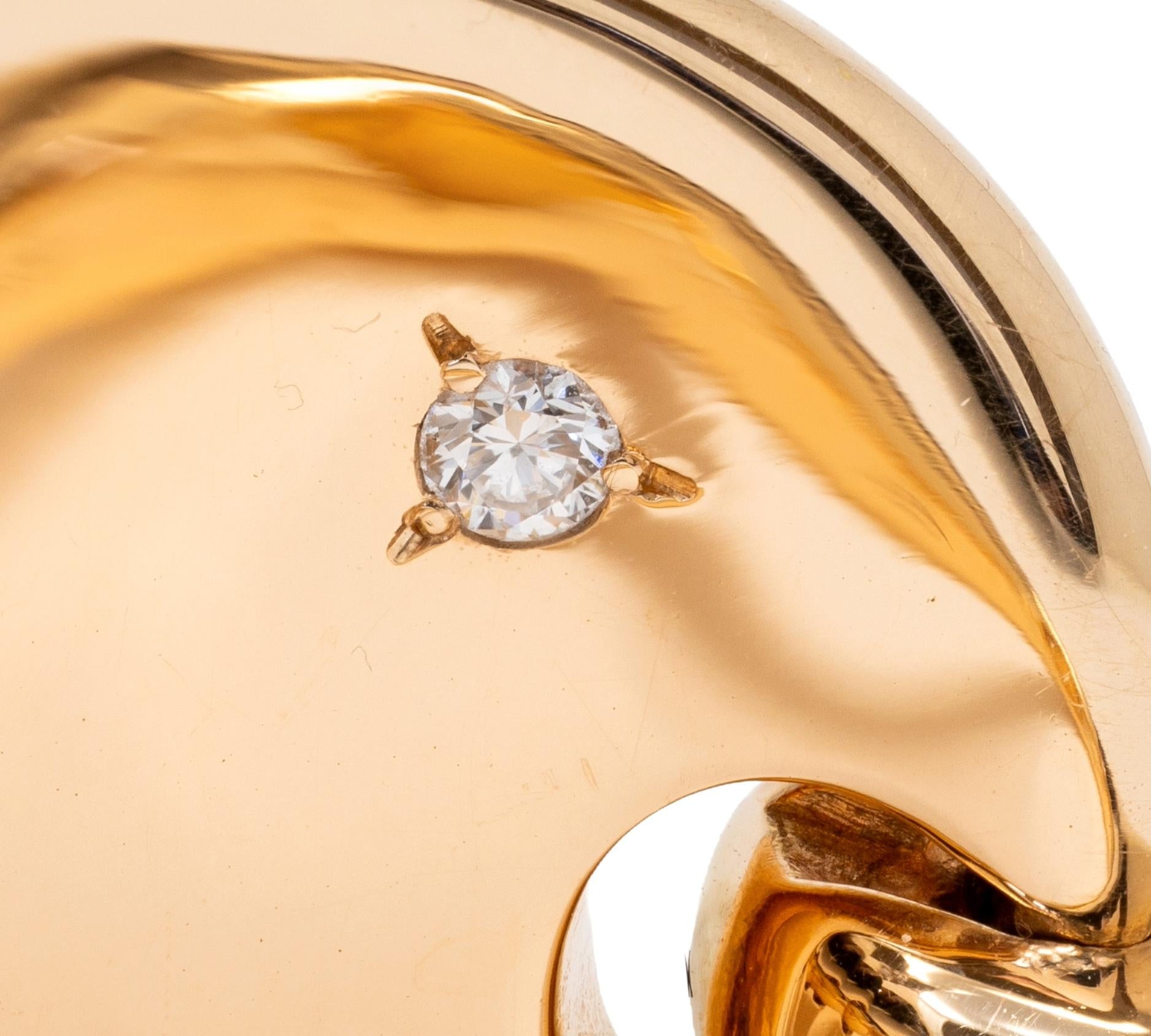 Pomellato 2000's Diamond 18 Karat Two-Tone Gold Contemporary Sabbia Ring