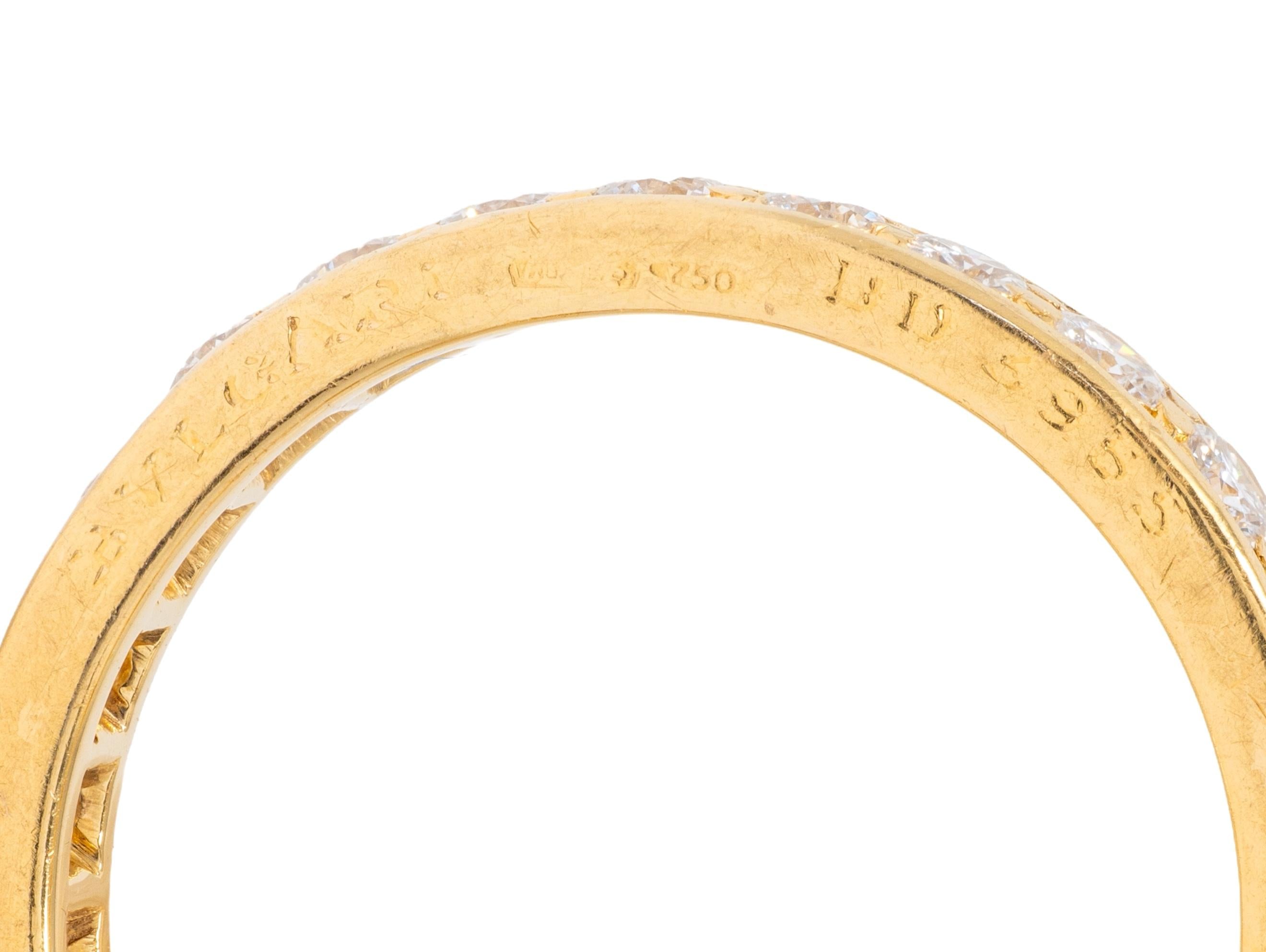 Bulgari 1970's Round Diamond 18 Karat Yellow Gold Vintage Eternity Band Ring