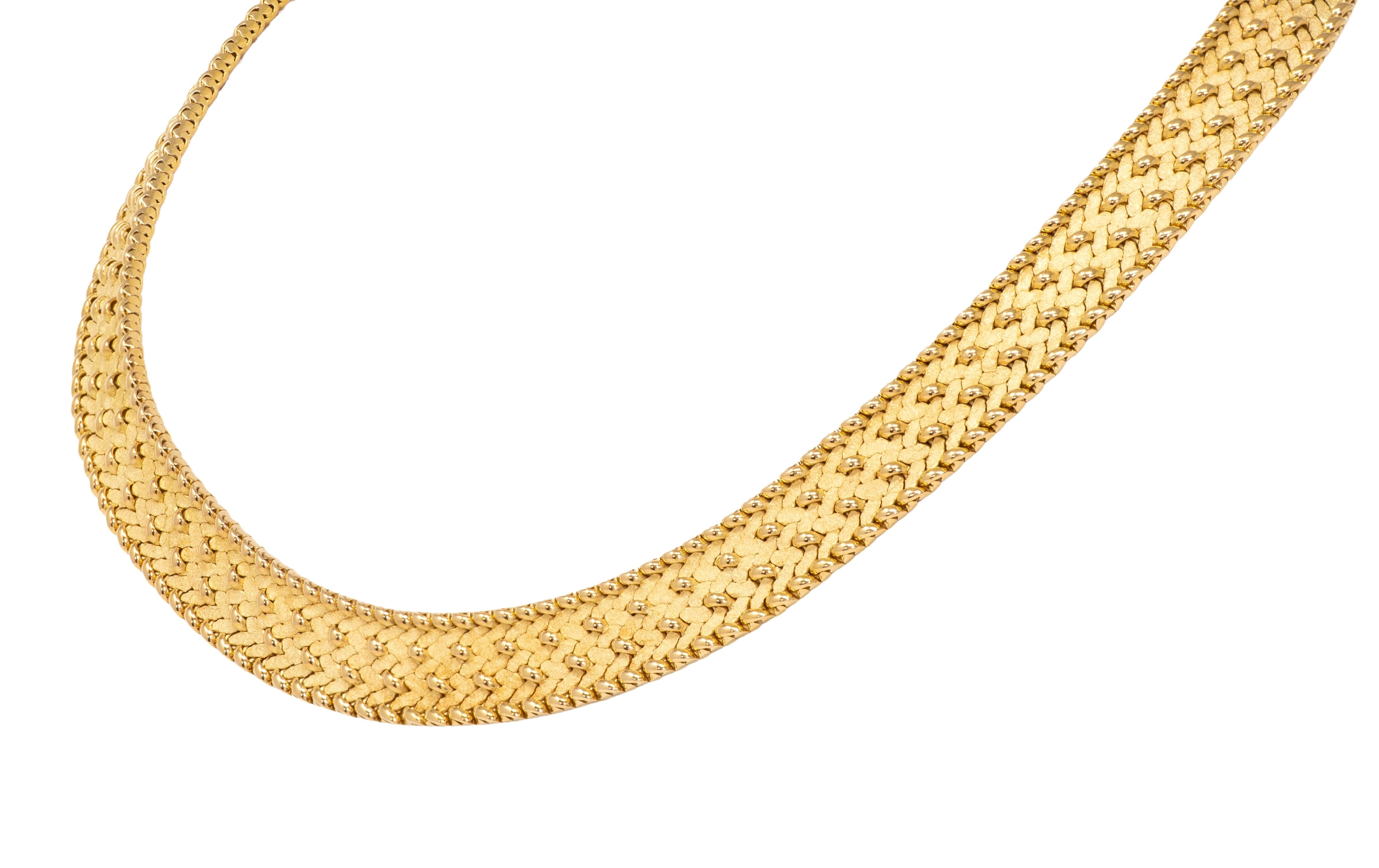 Tiffany & Co. Georges L'Enfant France 1960's 18K Gold Vintage Mesh Necklace