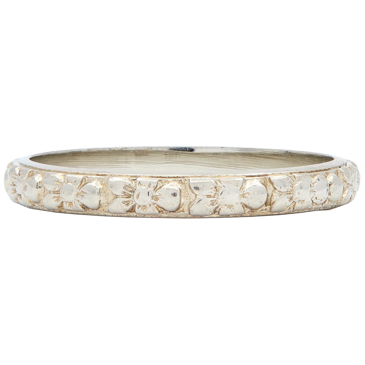 Dattelbaum & Friedman Art Deco 18K Gold Antique Orange Blossom Wedding Band Ring