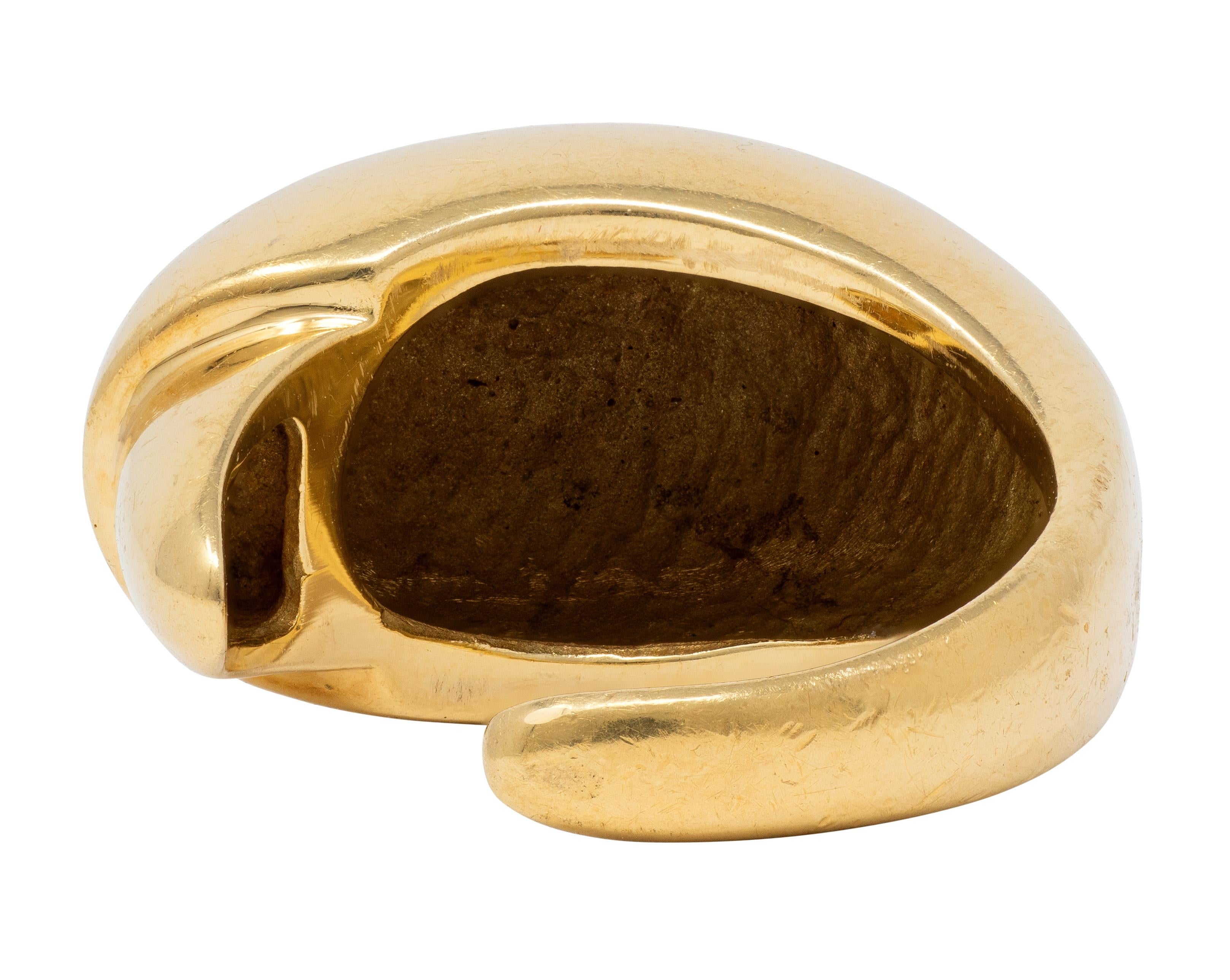 Tiffany & Co. Elsa Peretti 1970's 18 Karat Yellow Gold Vintage Eagle Talon Ring