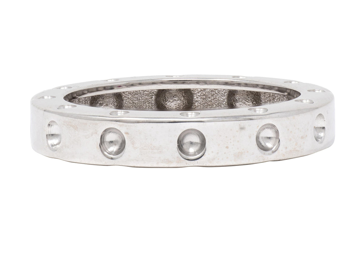 Roberto Coin 18 Karat White Gold Pois Moi Symphony Contemporary Band Ring