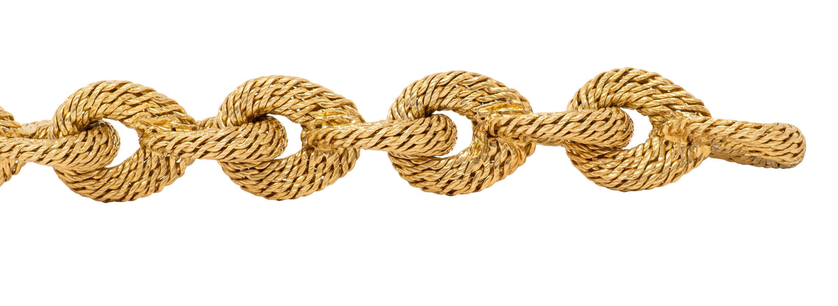 Bulgari Georges L'Enfant 1960's 18K Gold Vintage Woven Mesh Link Bracelet