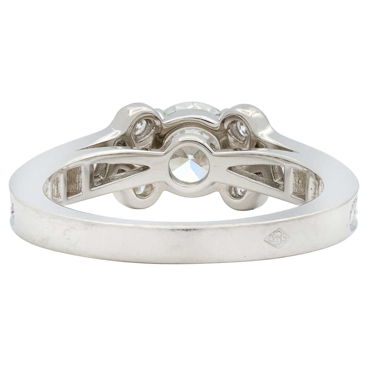 Cartier French 2012 1.25 CTW Diamond Platinum Engagement Ring GIA