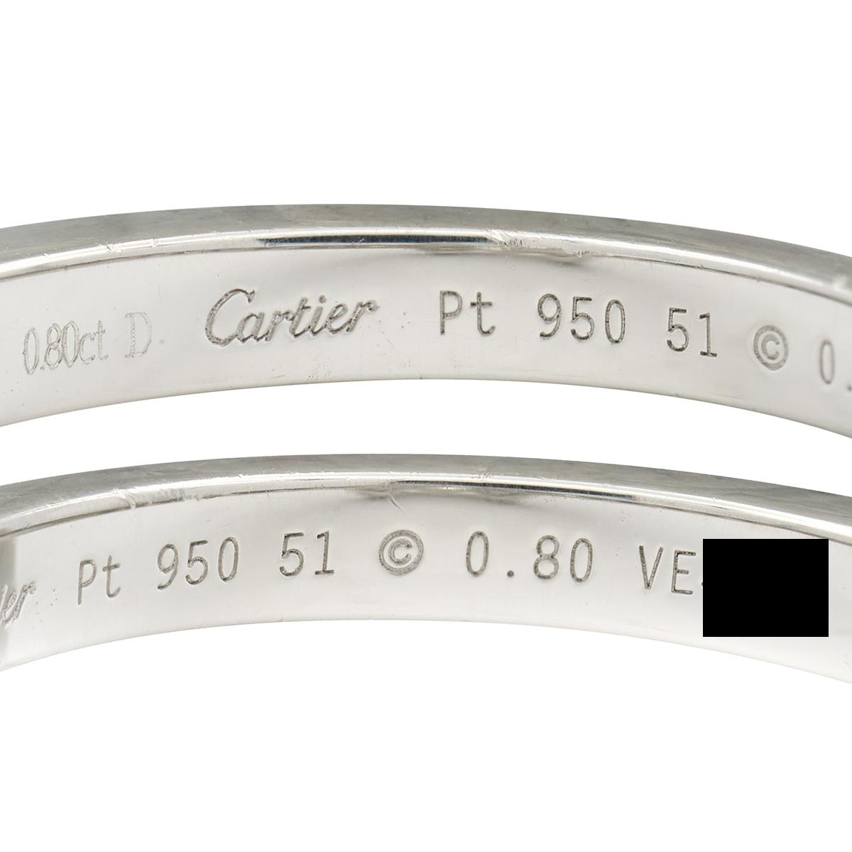 Cartier French 2012 1.25 CTW Diamond Platinum Engagement Ring GIA