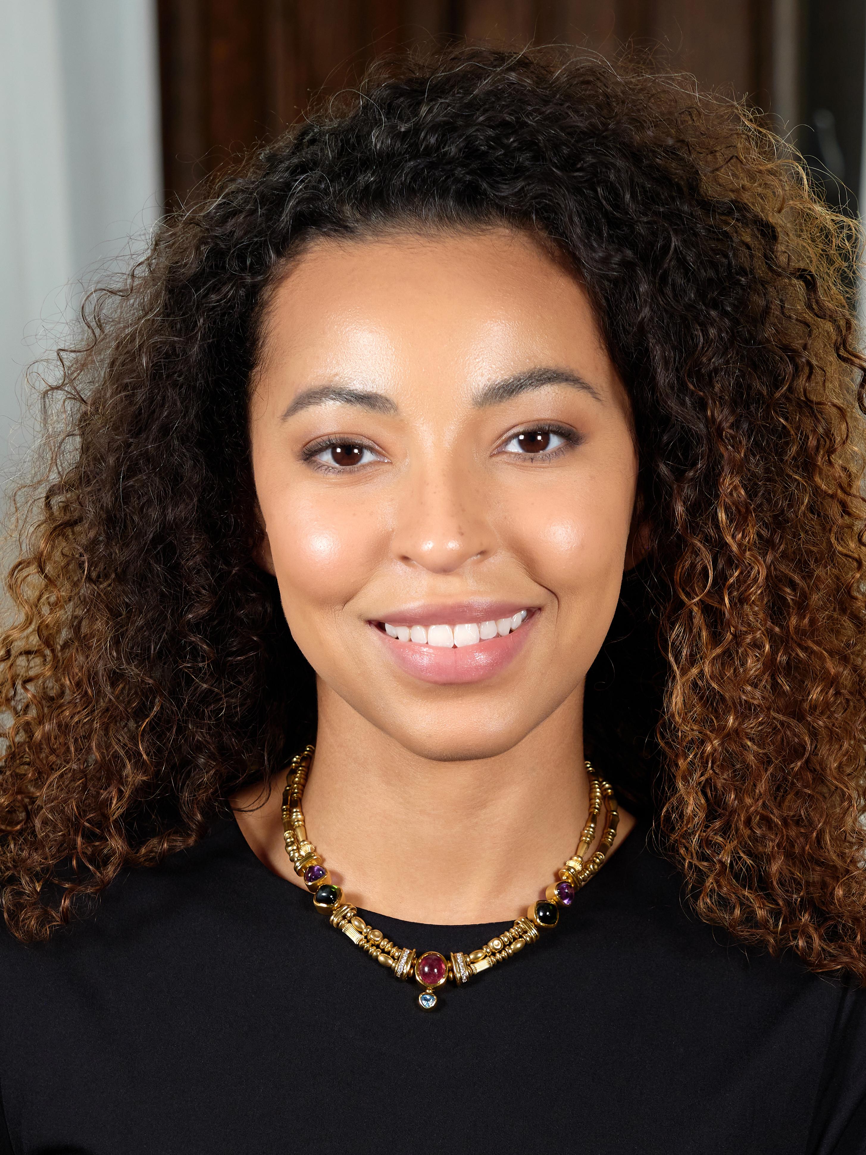 SeidenGang 1990's Diamond Multi-Gem 18K Gold Vintage Multi-Strand Necklace