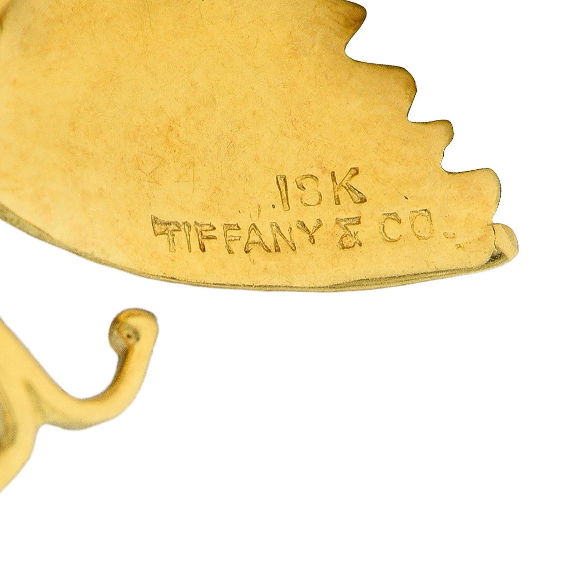 Tiffany & Co. 1960's 18 Karat Yellow Gold Vintage Butterfly Brooch